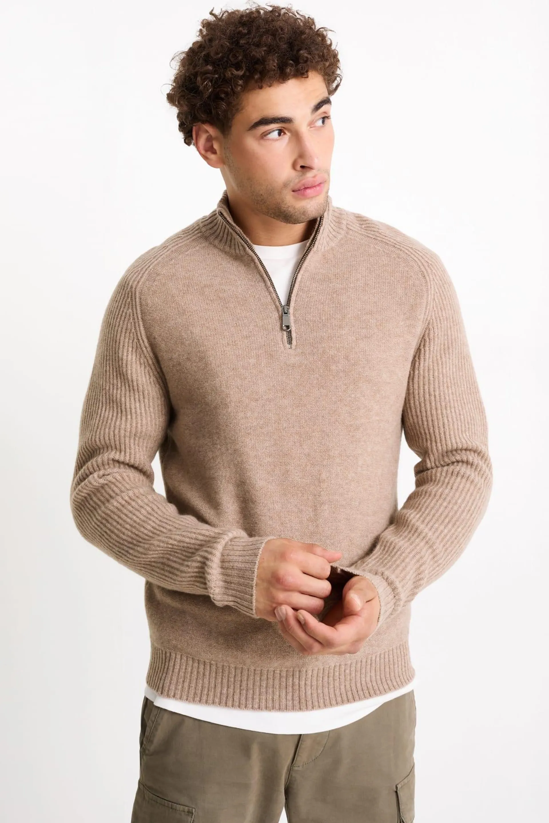 Cashmere blend jumper - wool blend