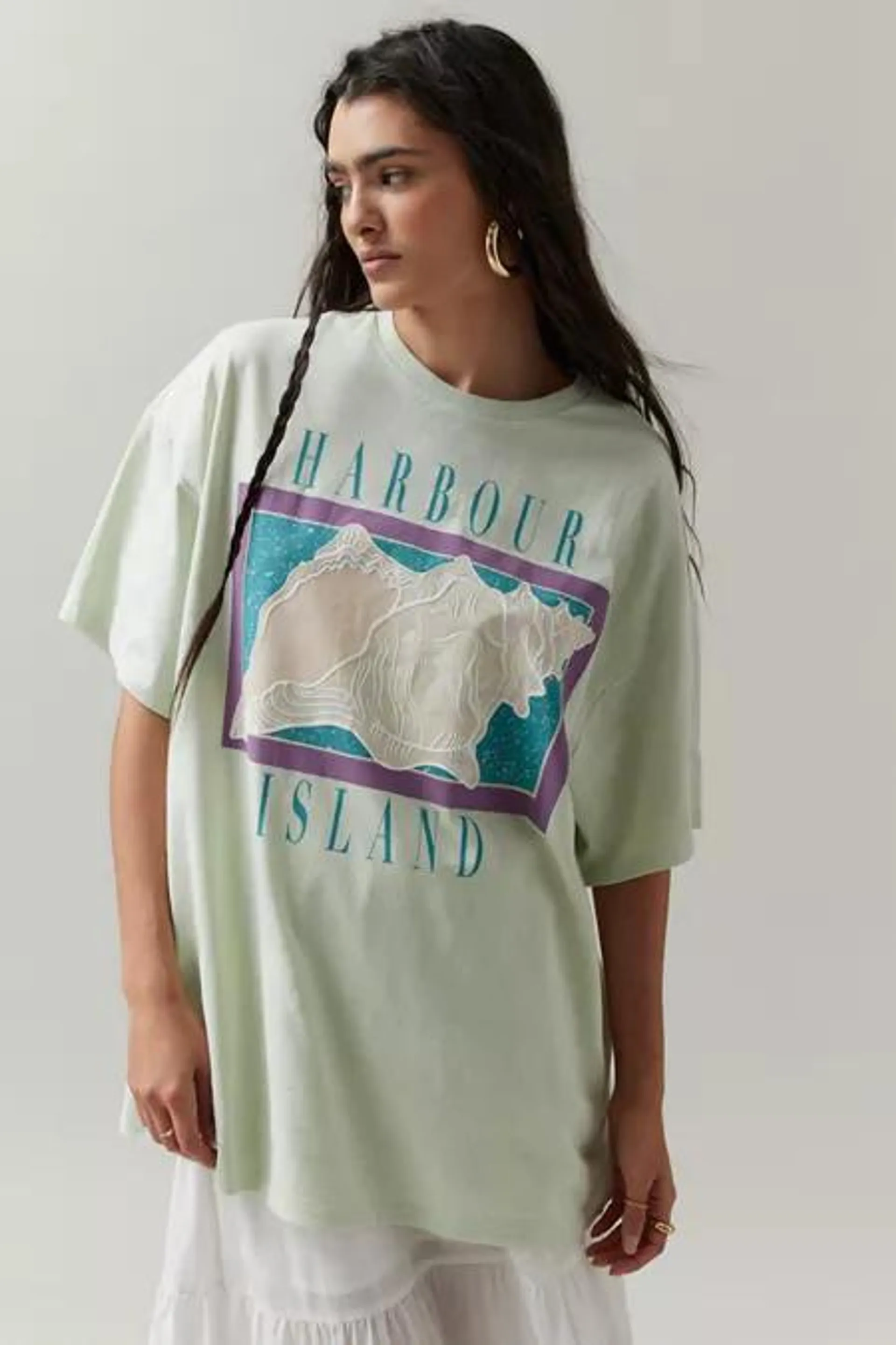 BDG Harbour Island Shell T-Shirt Dress