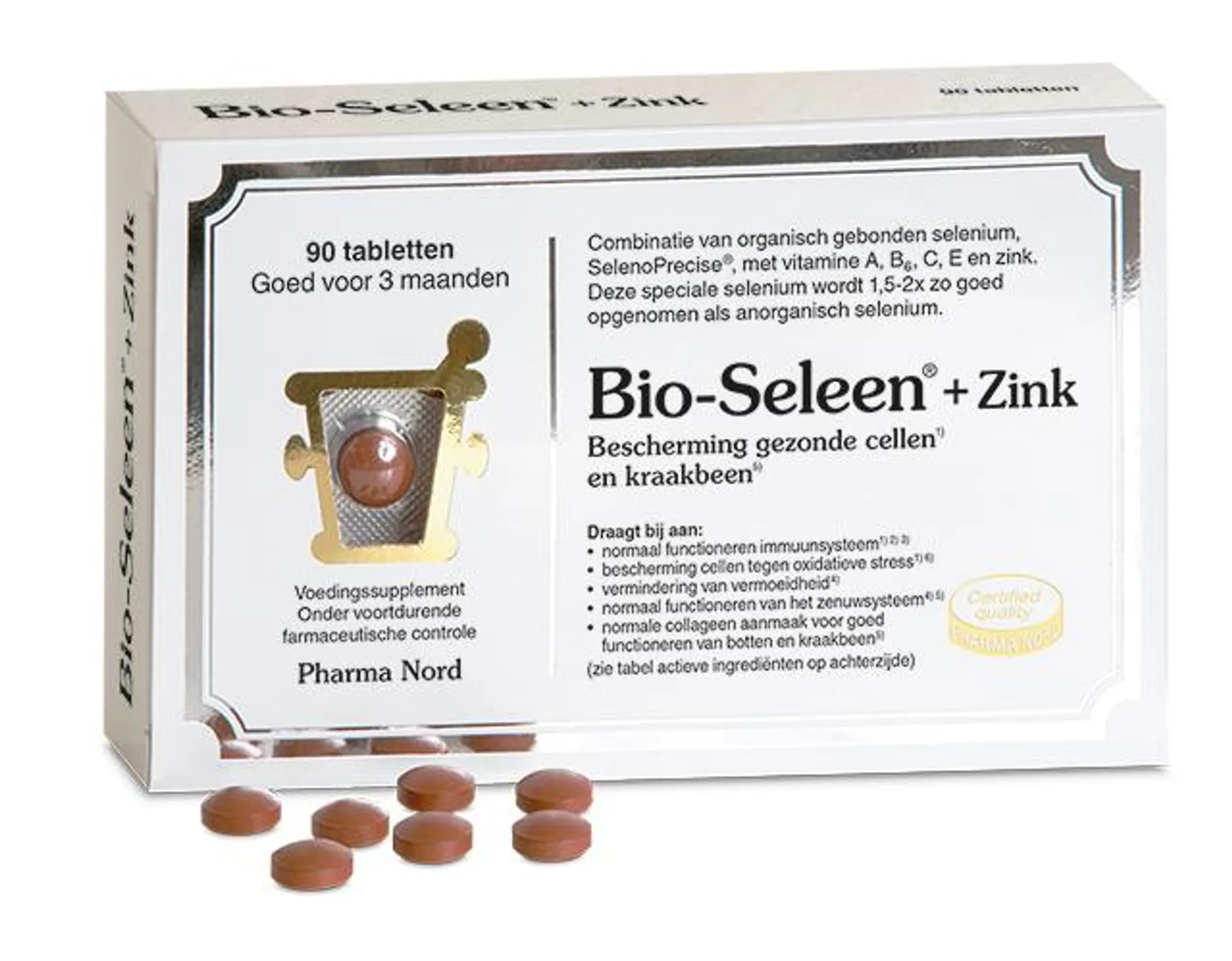 Pharma Nord Bio seleen & zink 90 tabletten