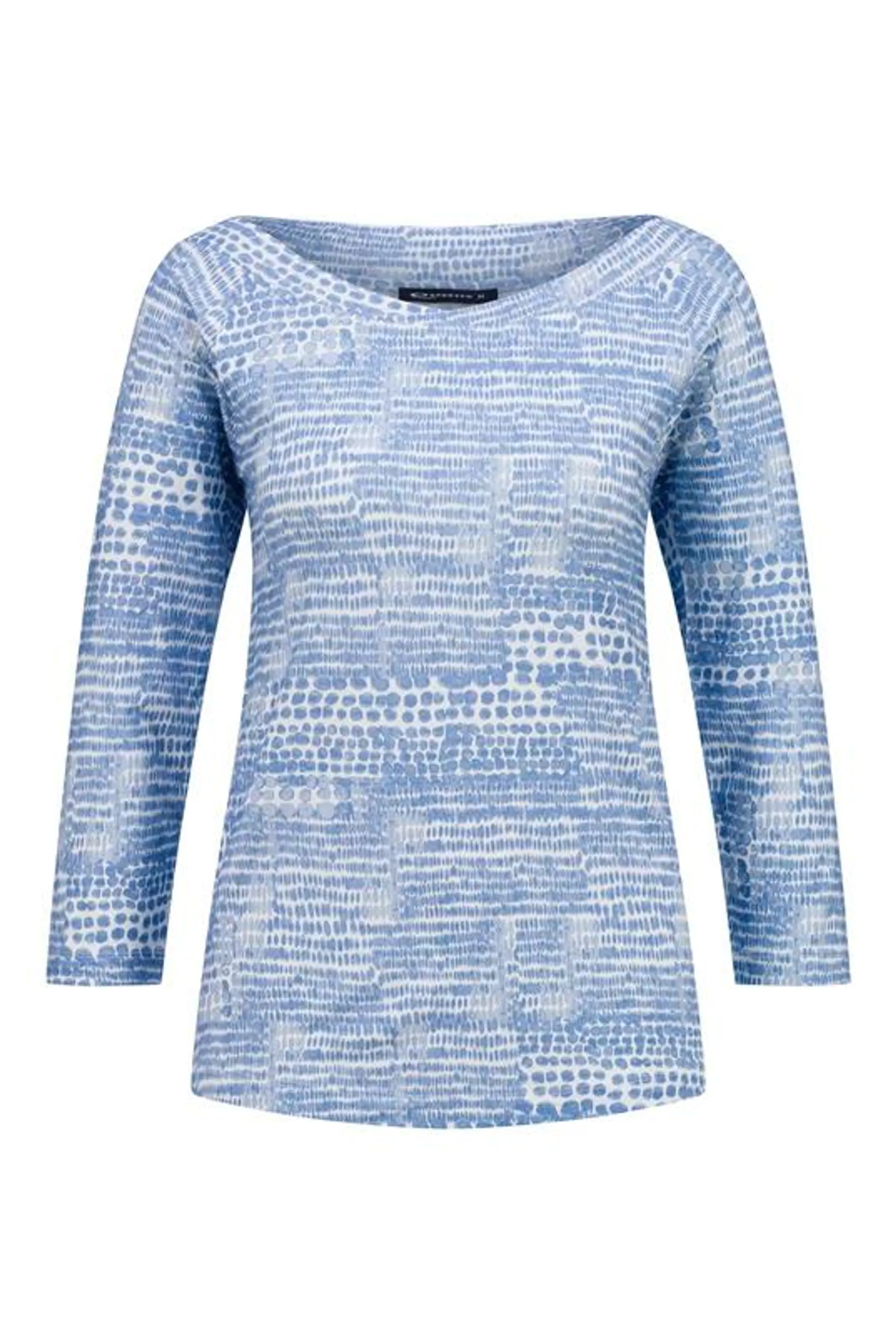 Boothals top met print