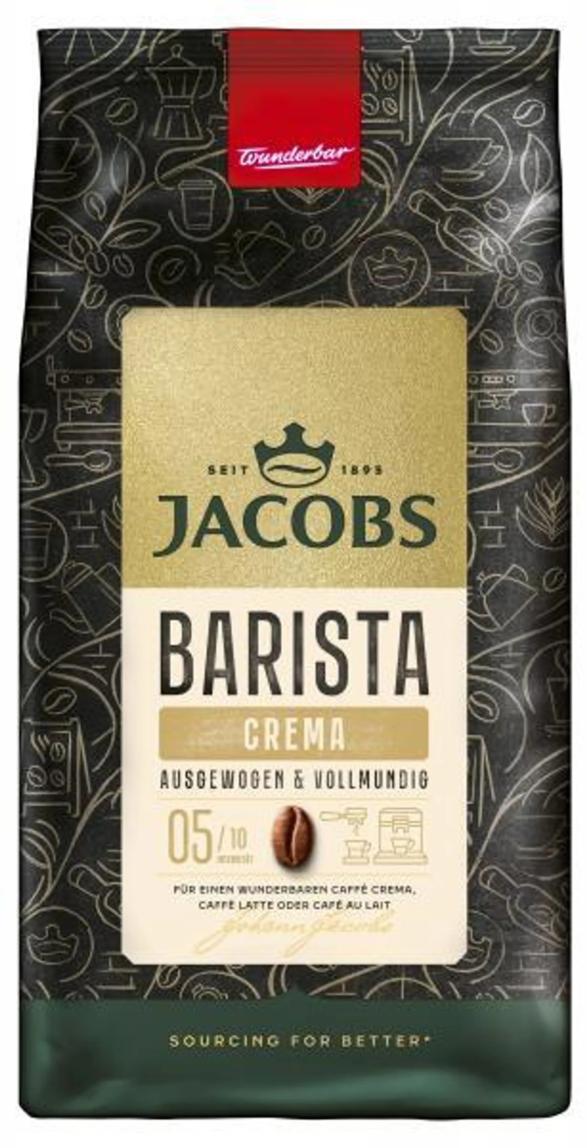 Jacobs Kaffeebohnen Barista Crema