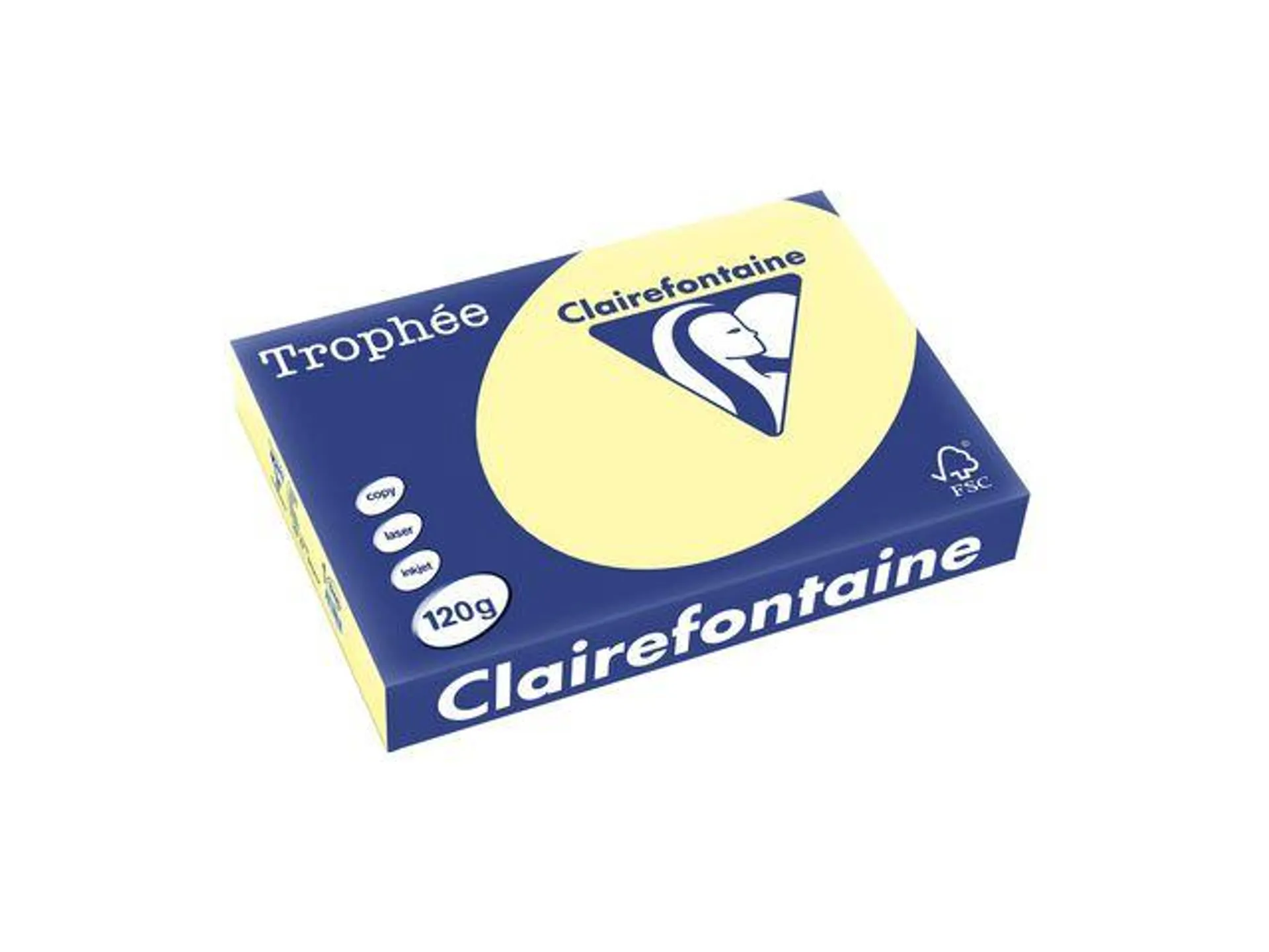 Clairefontaine Trophée Gekleurd Papier A4 120 g/m² Kanariegeel