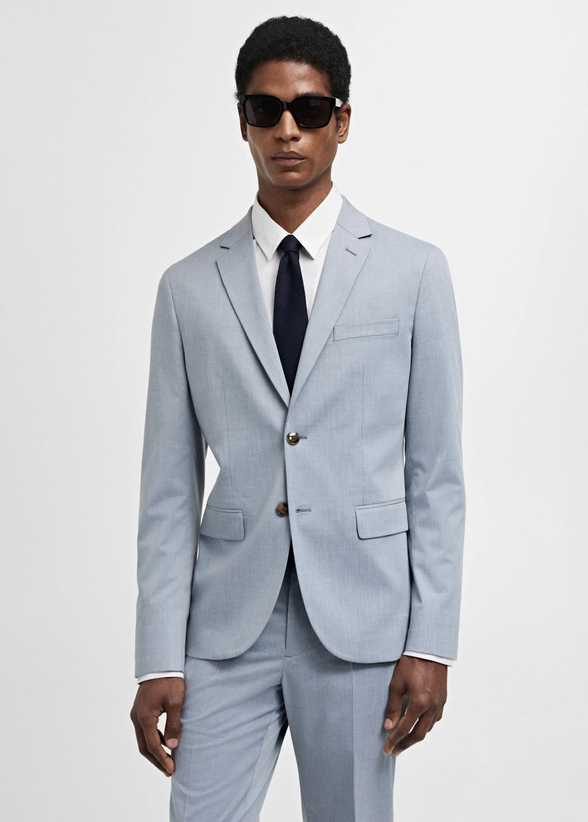 Super slim-fit blazer van stretch stof