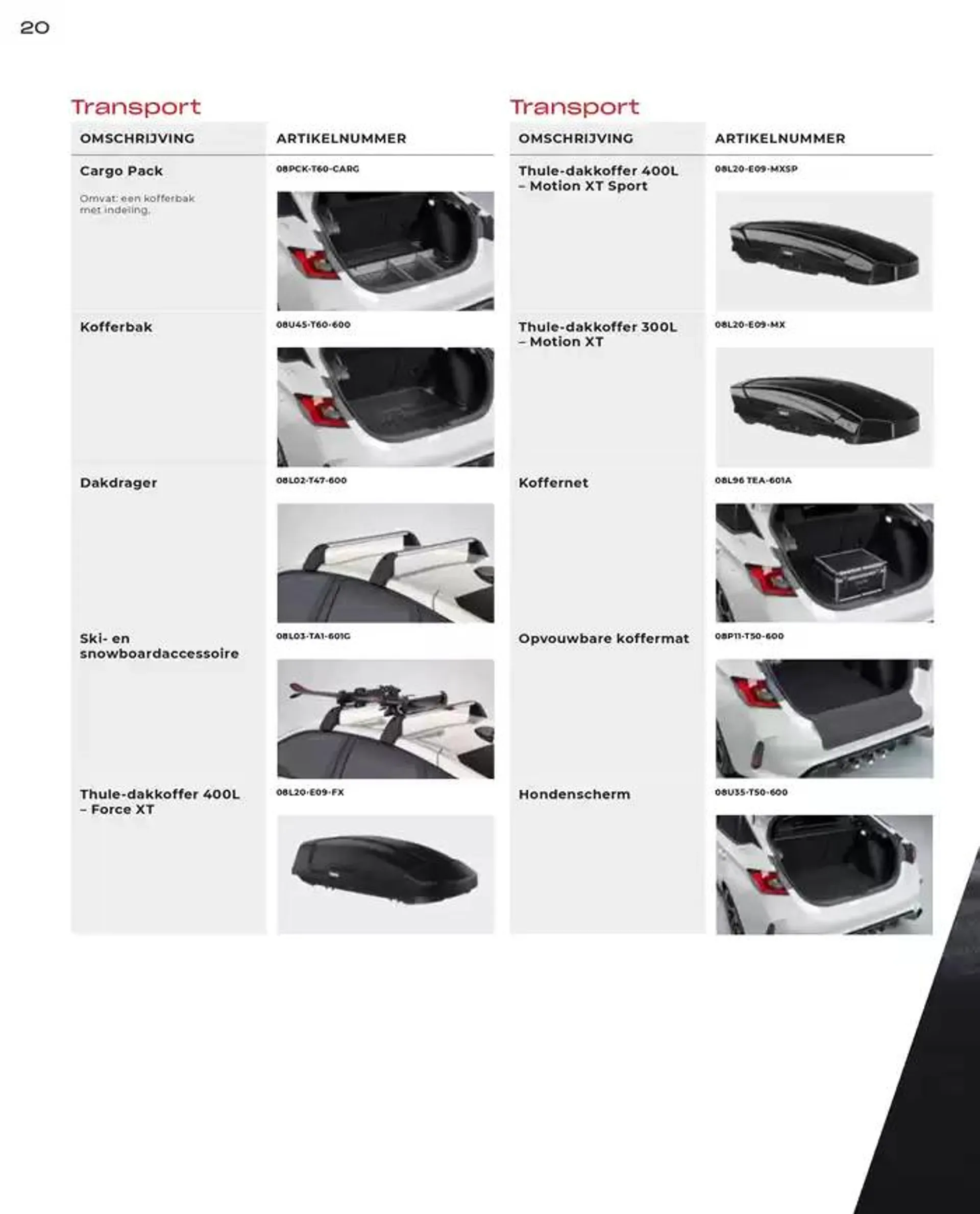 Civic Type R Accessories van 19 november tot 30 juni 2025 - Folder pagina 20