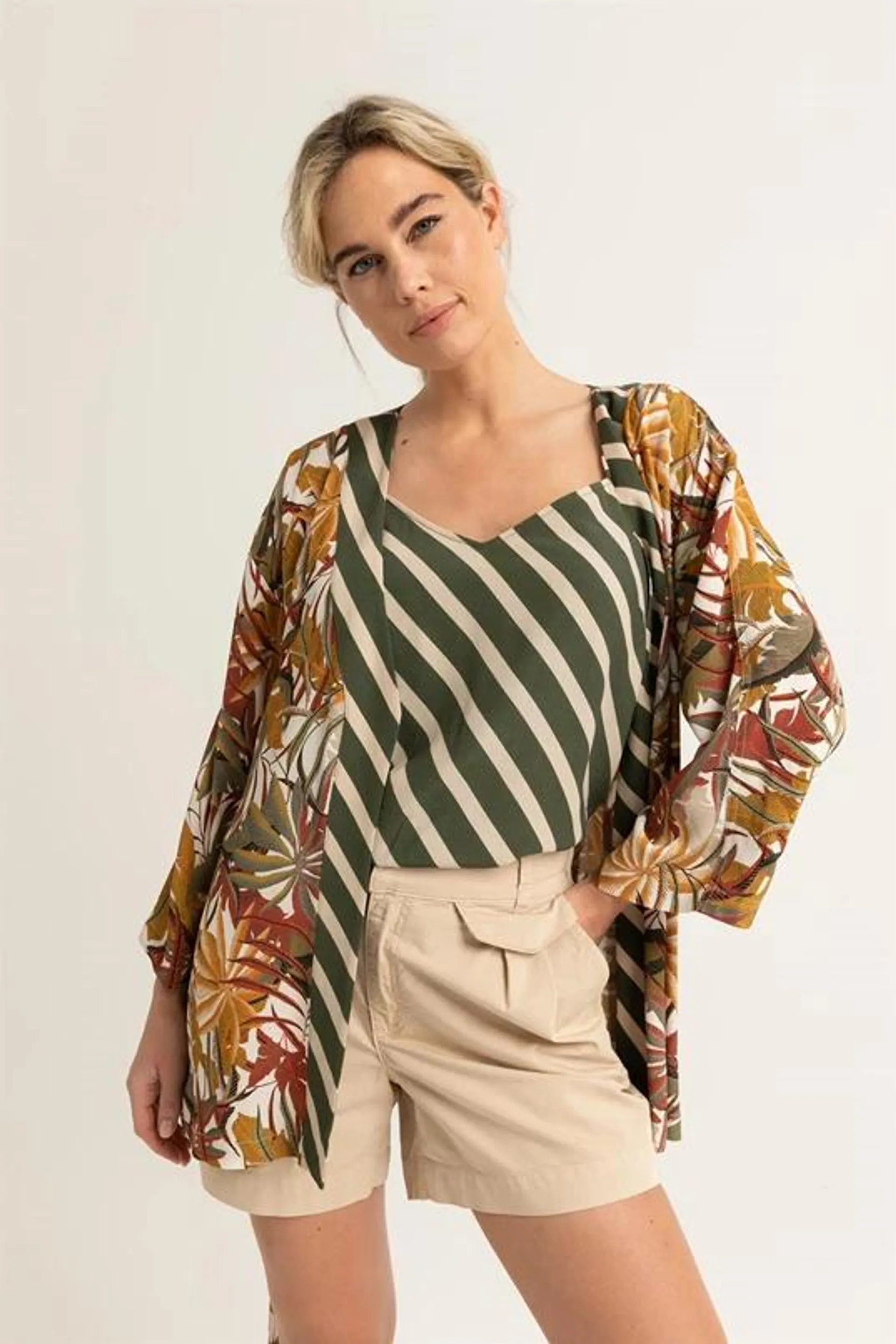 Printmix kimonoblouse