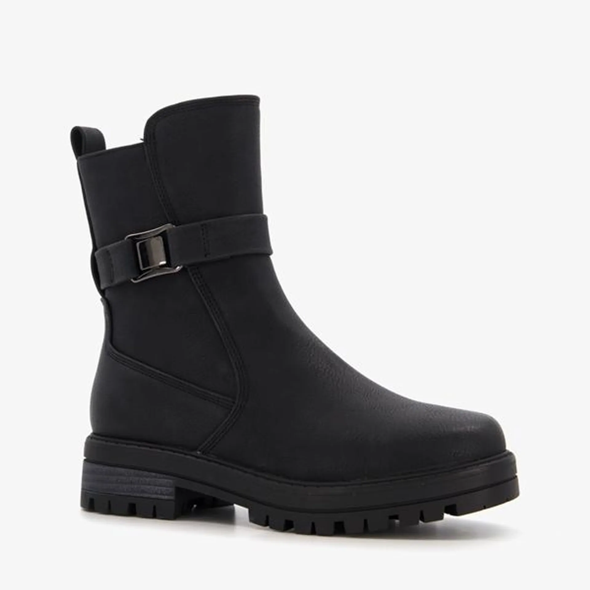 Blue Box meisjes biker boots zwart