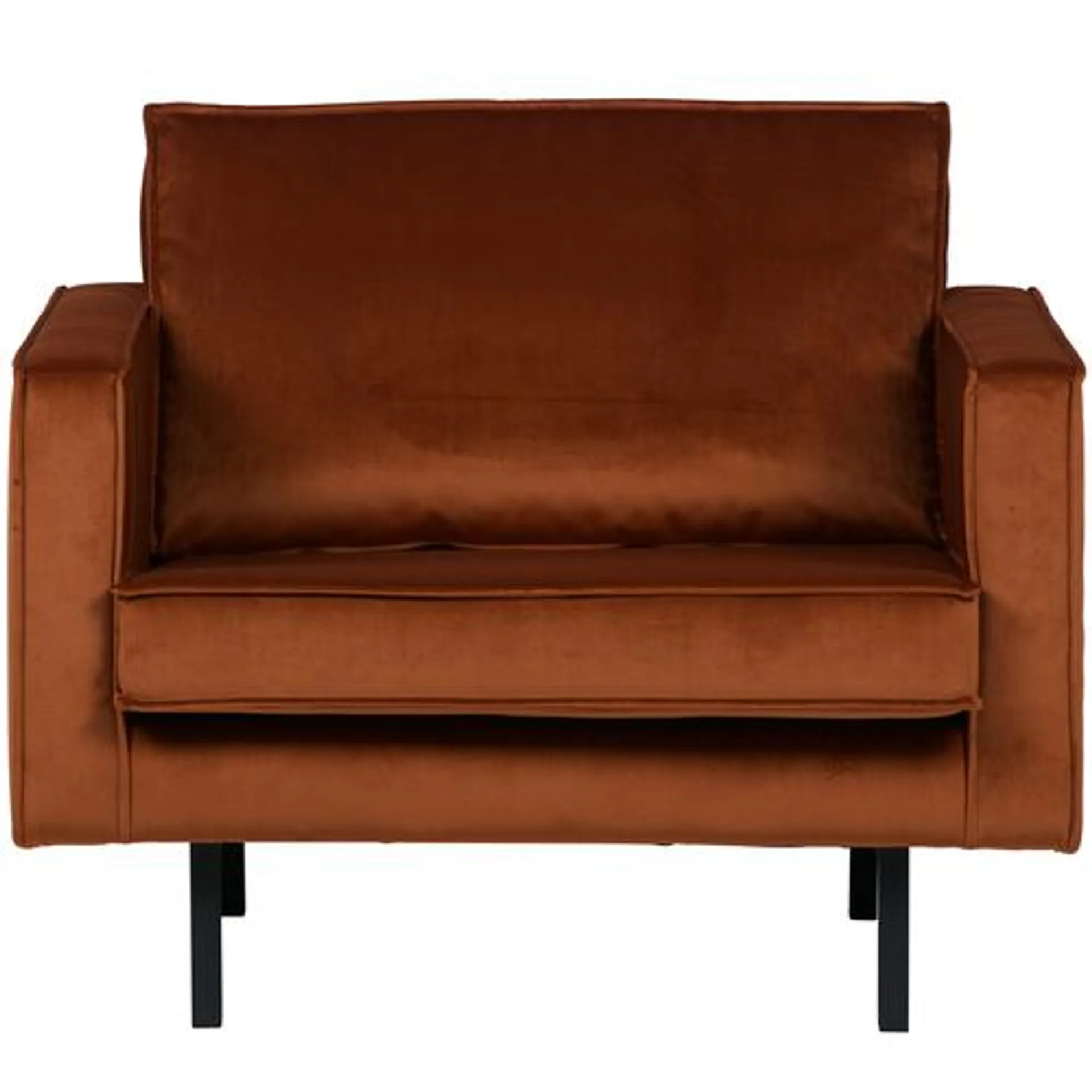 BePureHome fauteuil Rodeo - Velvet - Roest - 85x105x86