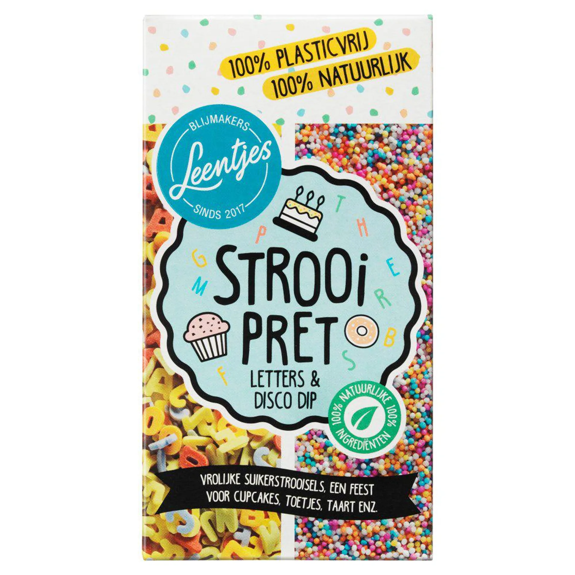 Leentjes Strooi Pret Letters & Disco Dip 120 g