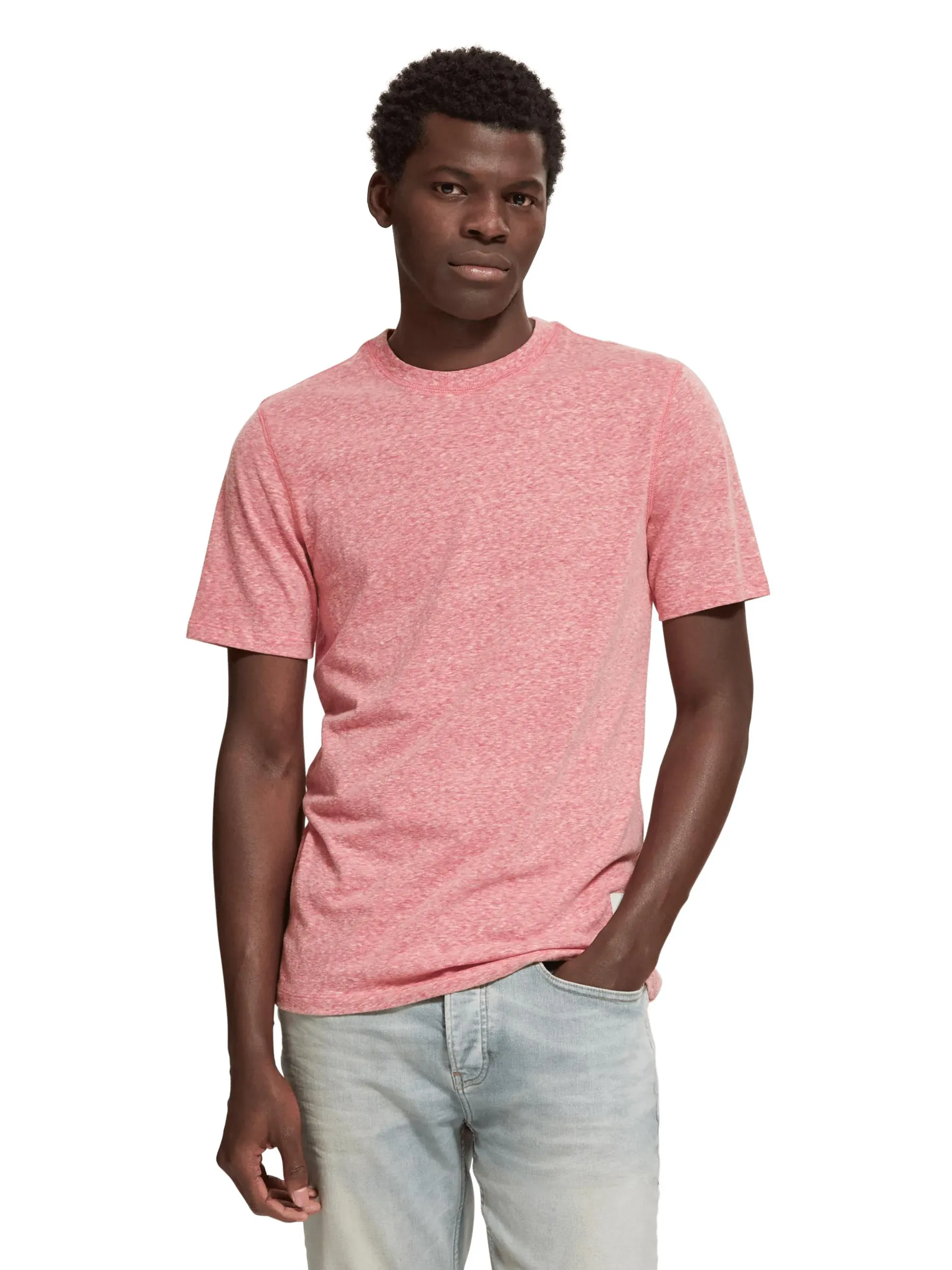 Regular fit melange T-shirt