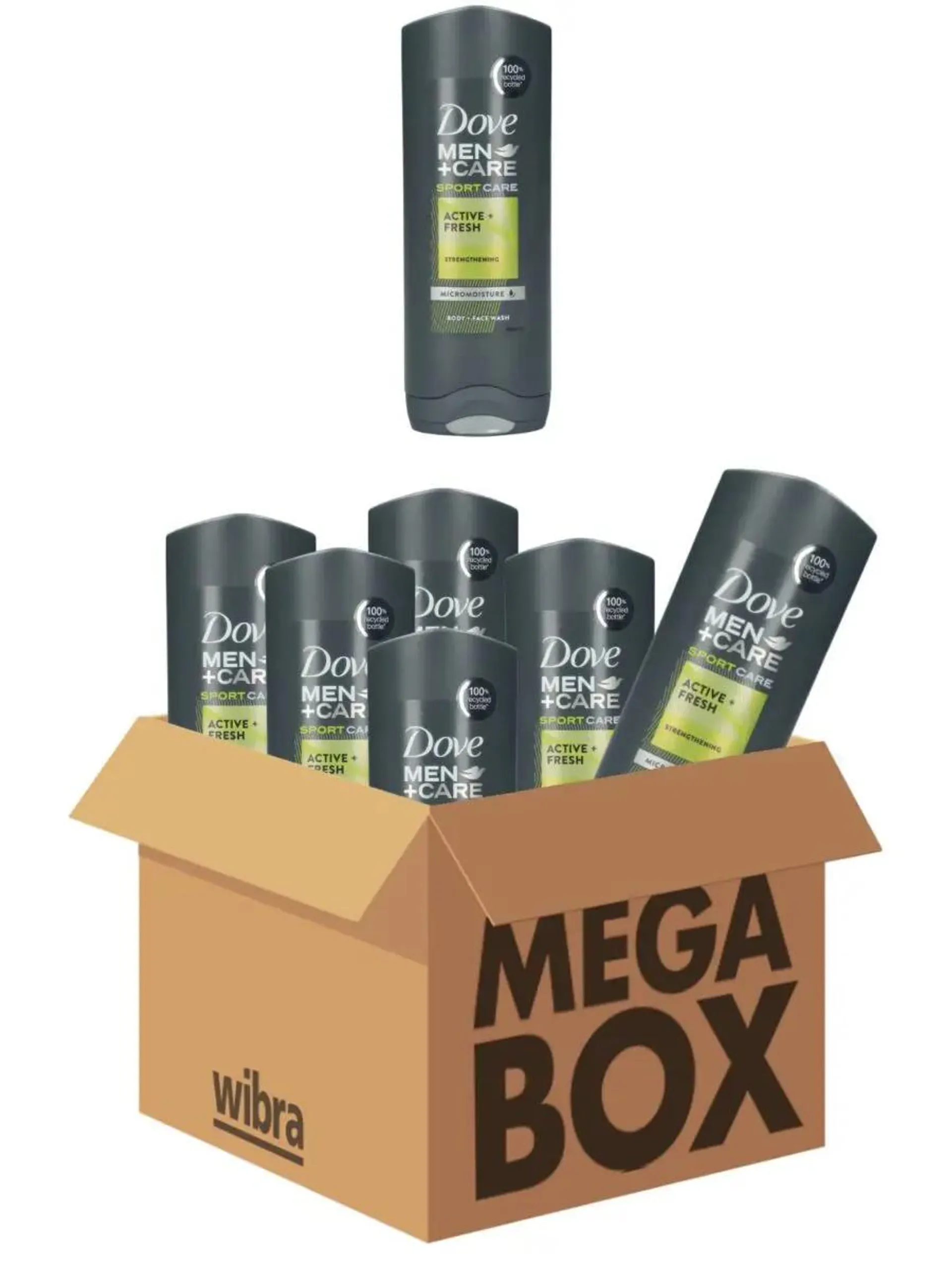 Dove Men+Care douchegel active fresh megabox 6 flessen