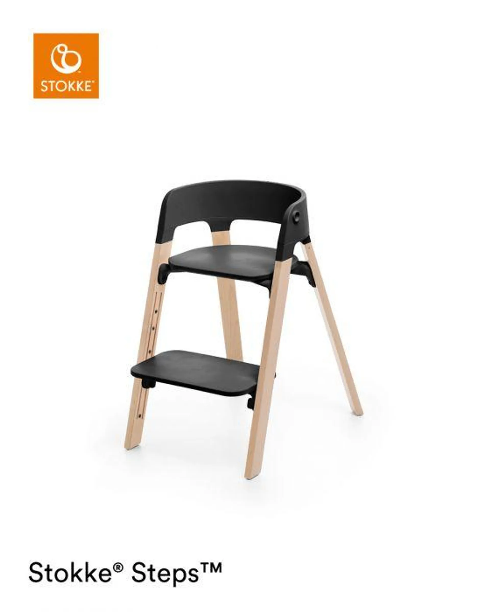 Stokke® Steps™️ Kinderstoel Black Natural