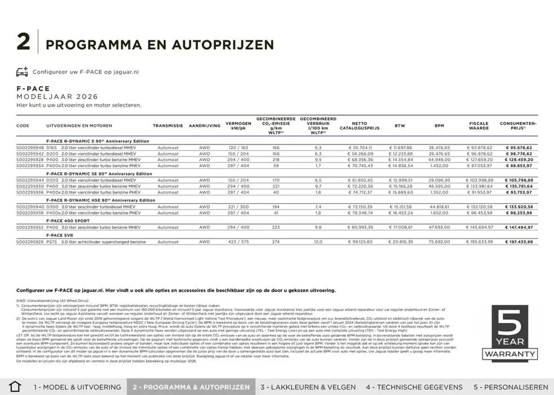 Jaguar F-PACE van 20 november tot 30 juni 2025 - Folder pagina 10