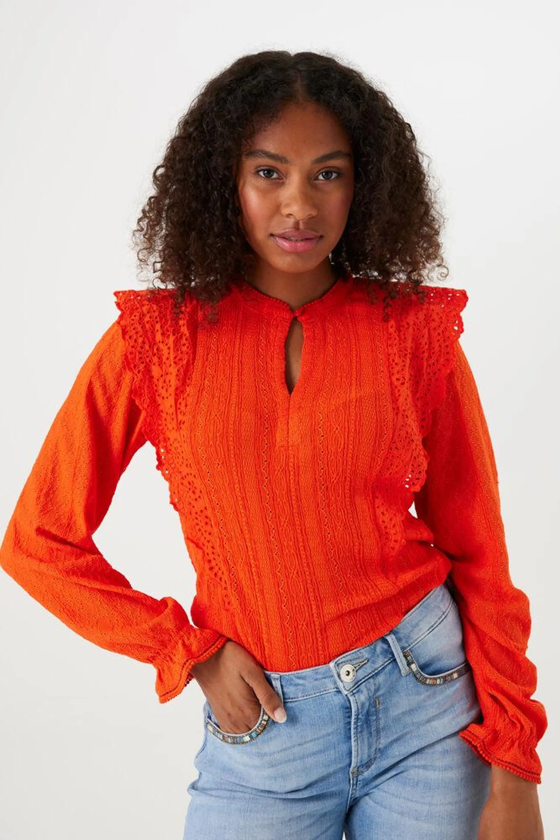 garcia blouse oranje