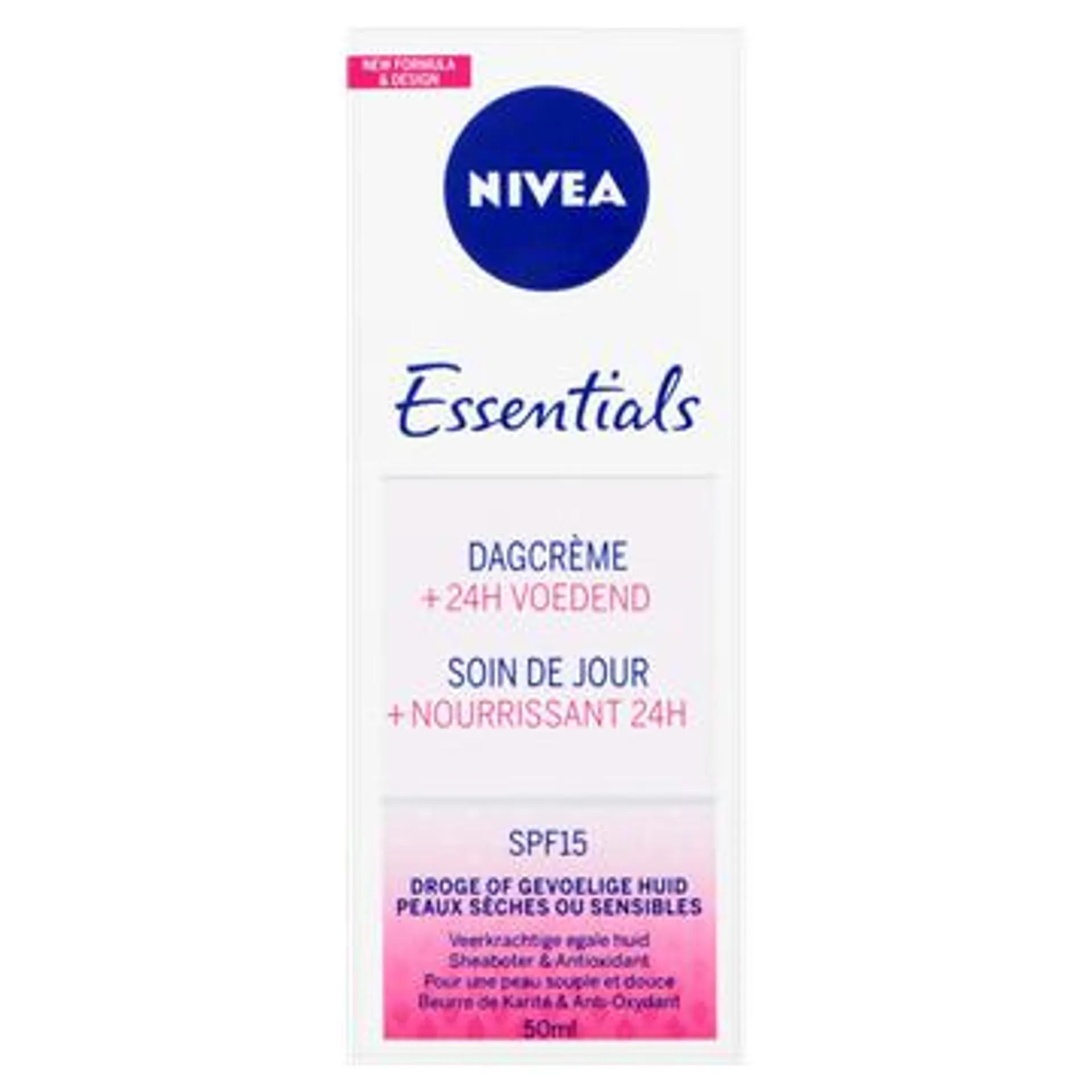 Nivea Essentials Dagcrème +24h Voedend SPF15 50ml