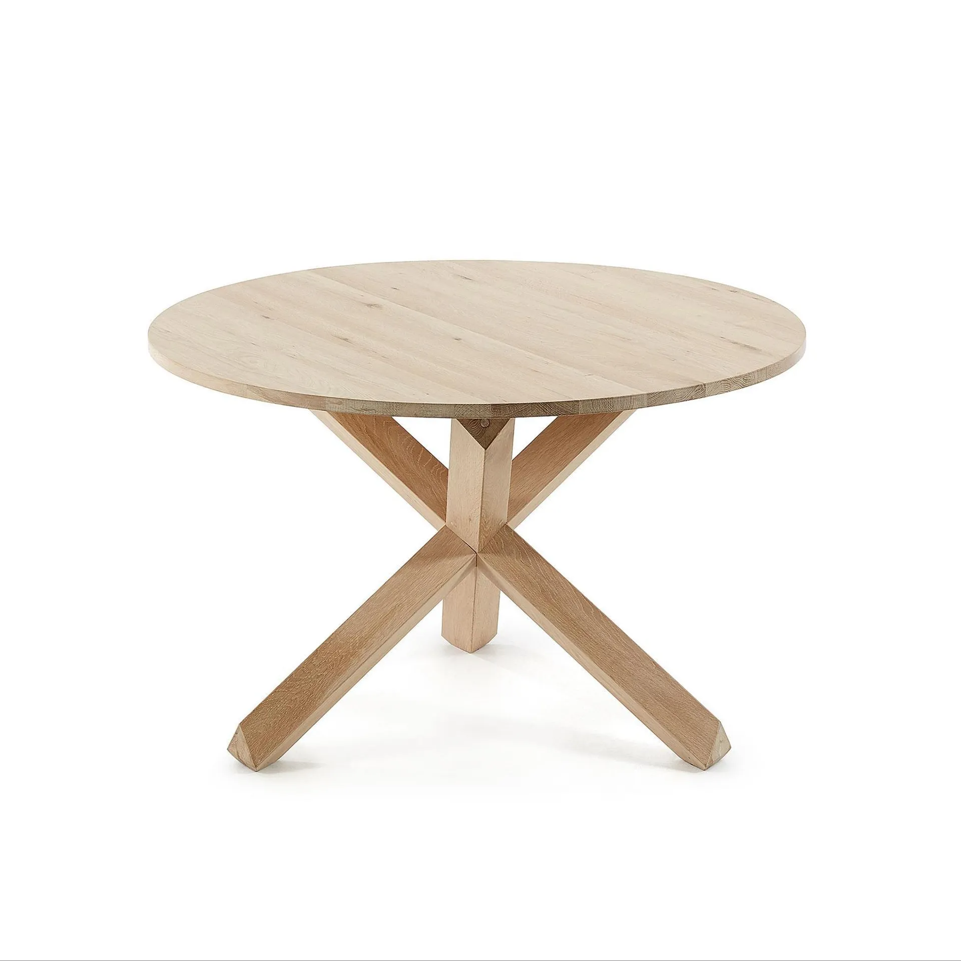 Kave Home Lotus Eettafel - Ø 120 cm - Bruin