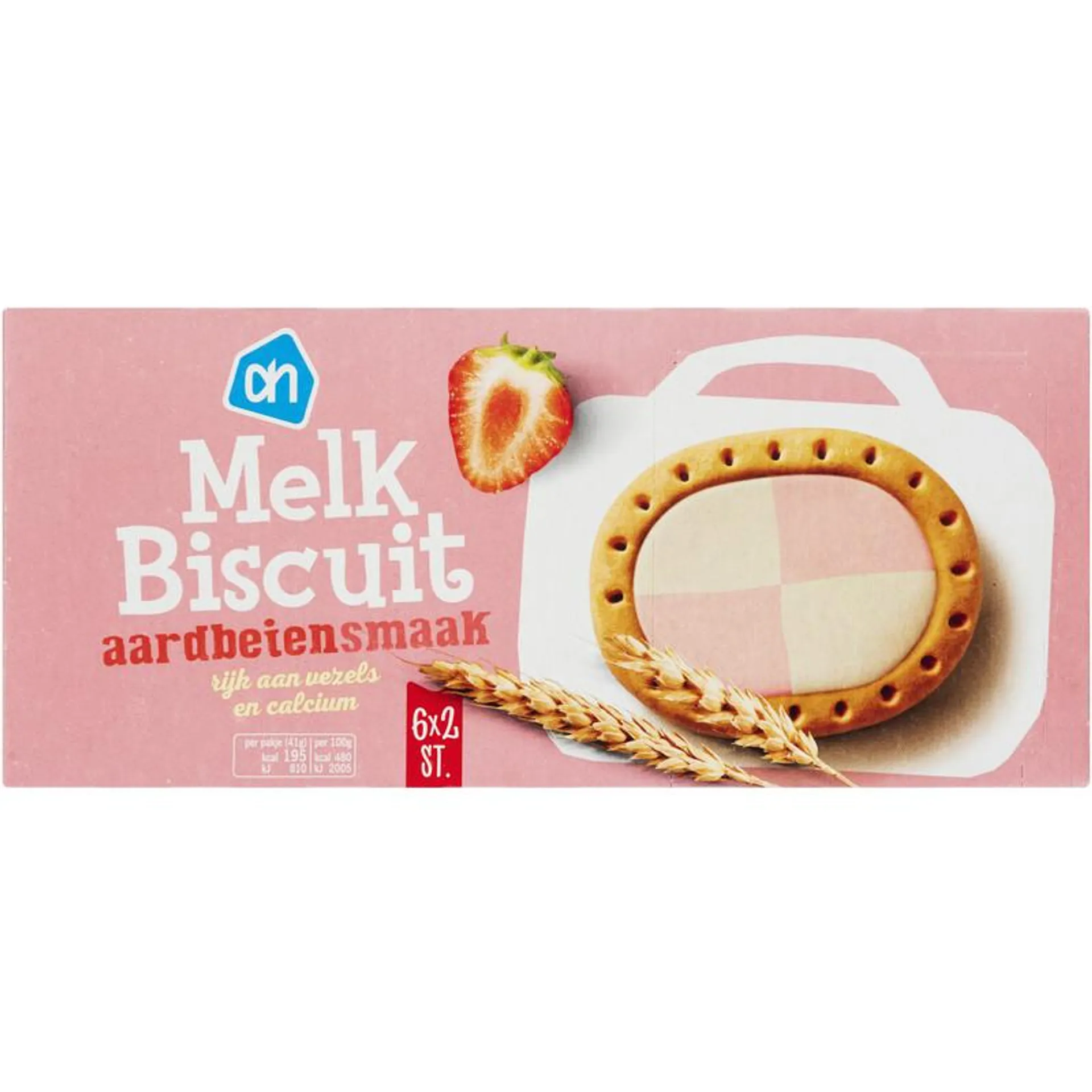 AH Melkbiscuit aardbeiensmaak