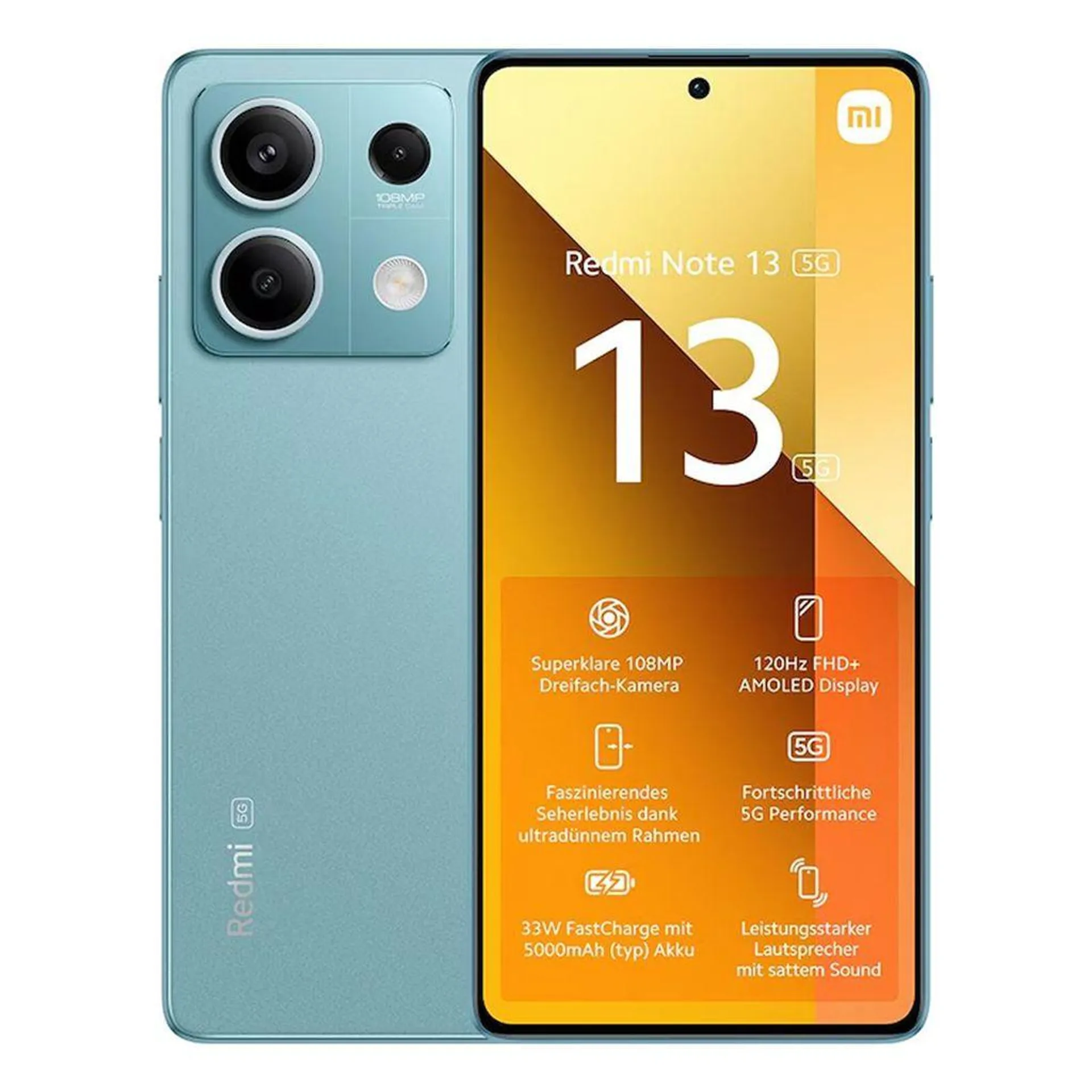 Redmi Note 13 5G 8GB + 256GB Ocean Teal Smartphone