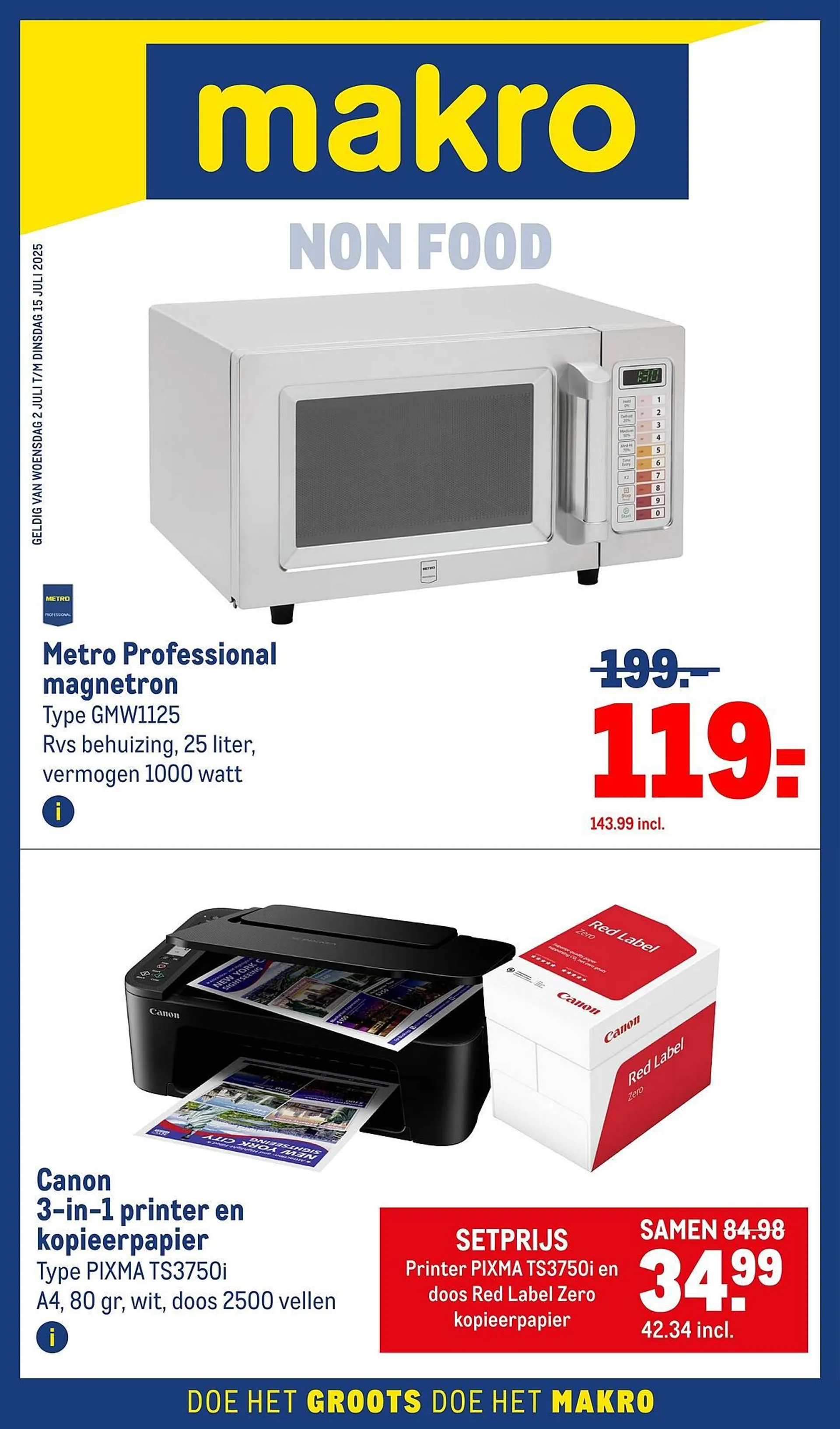 Makro folder van 2 juli tot 15 juli 2025 - Folder pagina 1