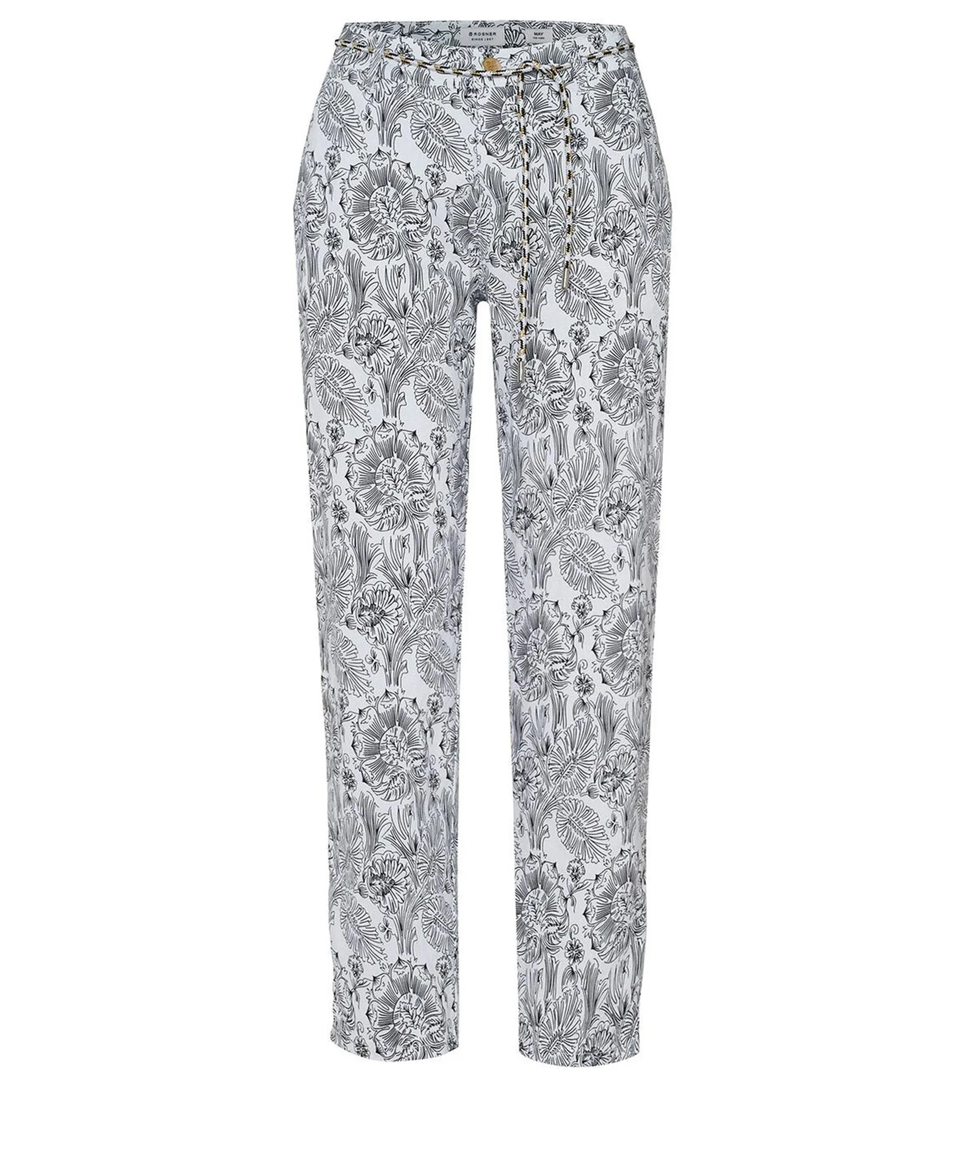 Rosner linnenmix broek bloemen May