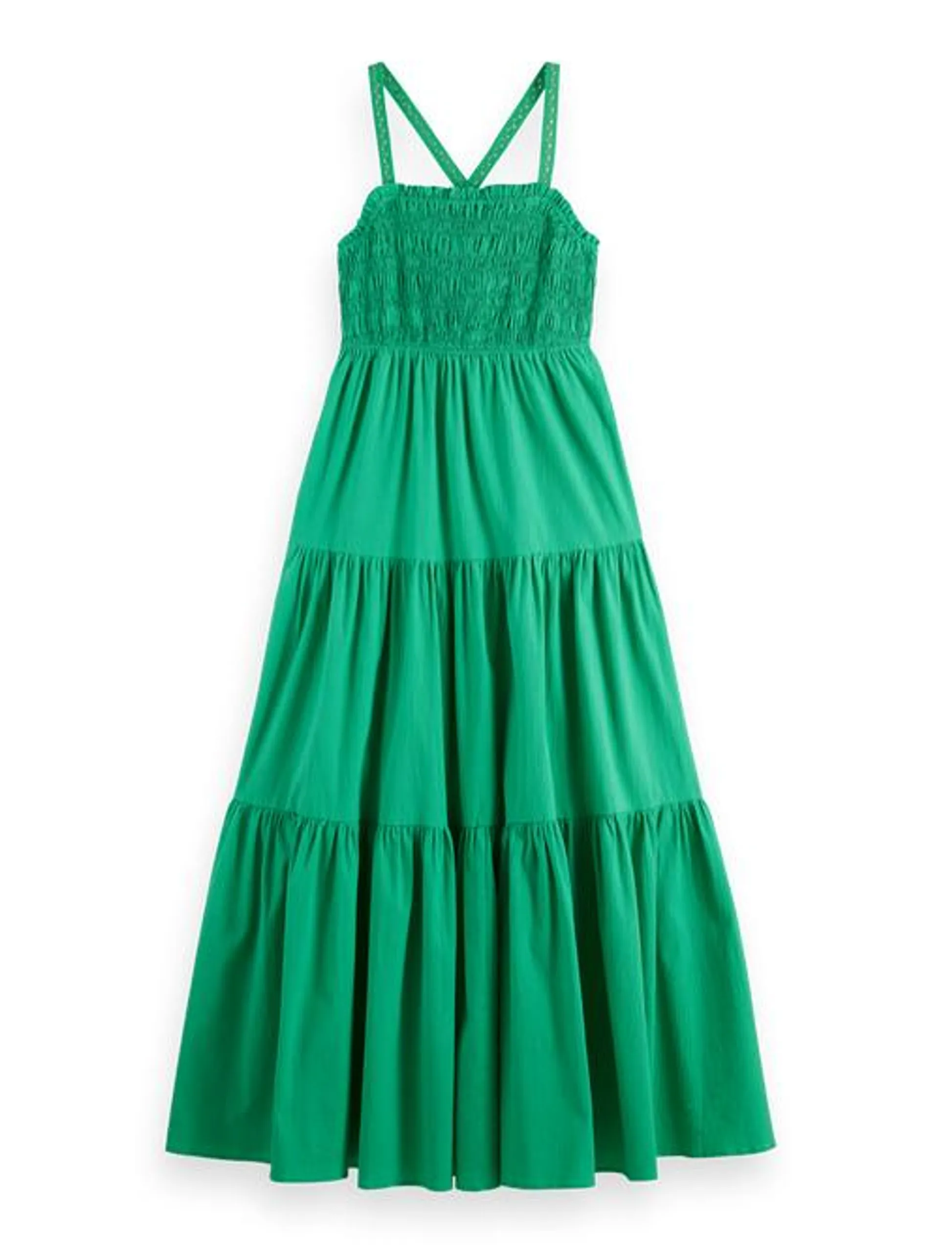 MAXI DRESS WITH SMOCK DETAIL