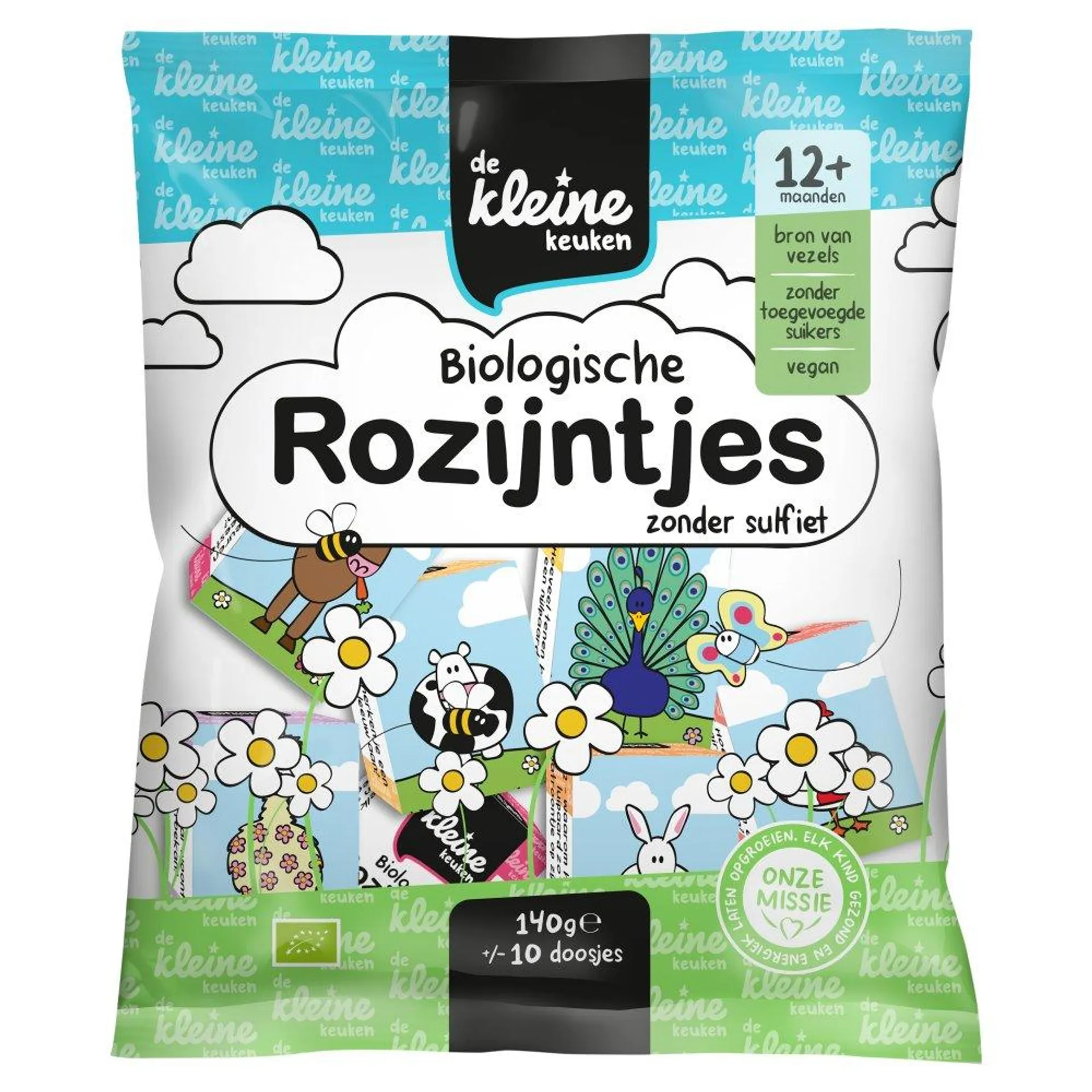 De Kleine Keuken Biologische Rozijntjes Zonder Sulfiet 12+ Maanden 140 g