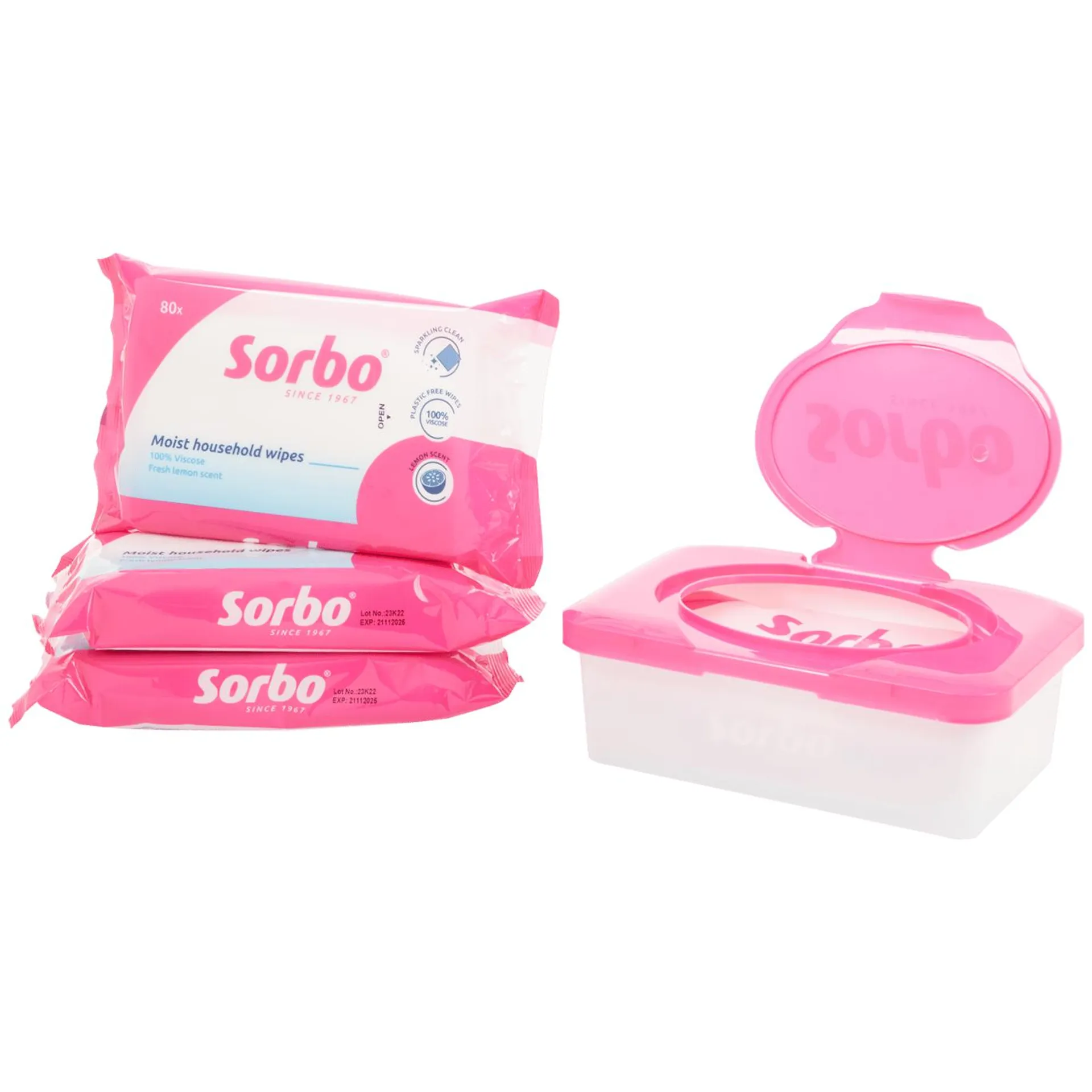 Salviette umidificate con dispenser Sorbo