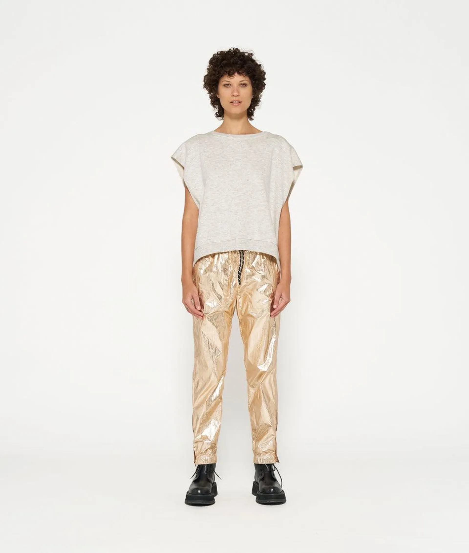 metallic pants