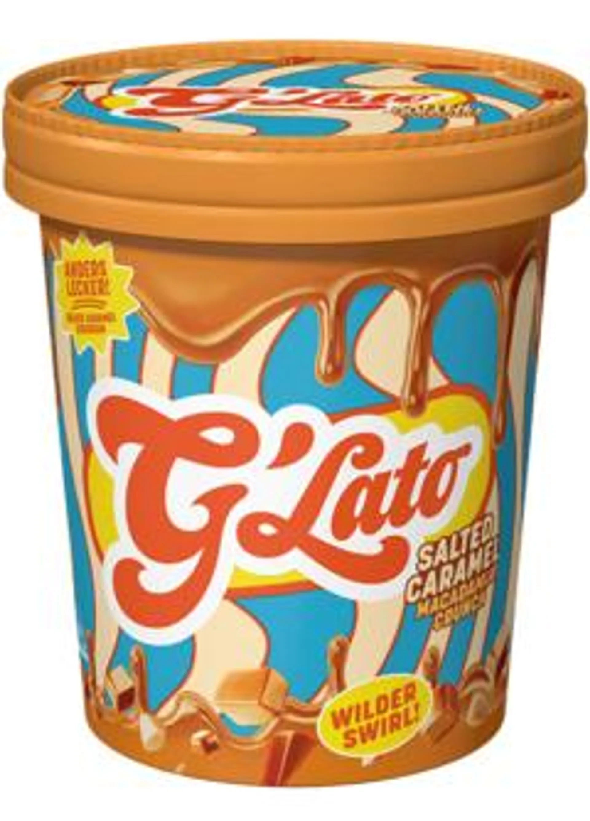 2 bekers G'Lato Pint IJs Salted Caramel 465ml