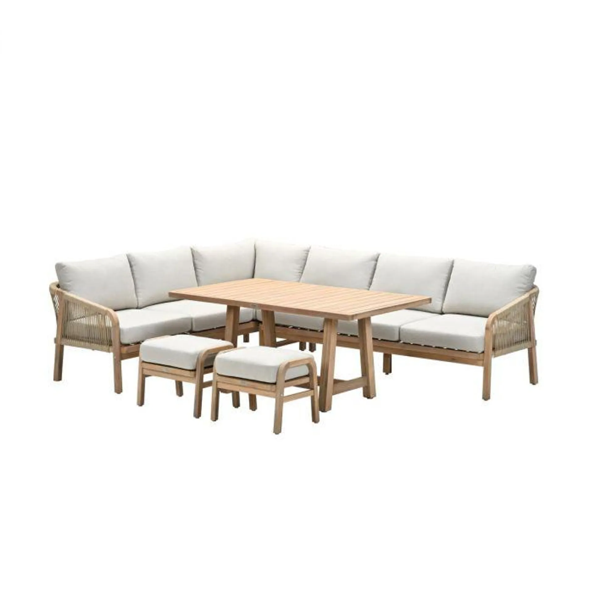 Alora lounge dining set 5-delig links - sahara sand