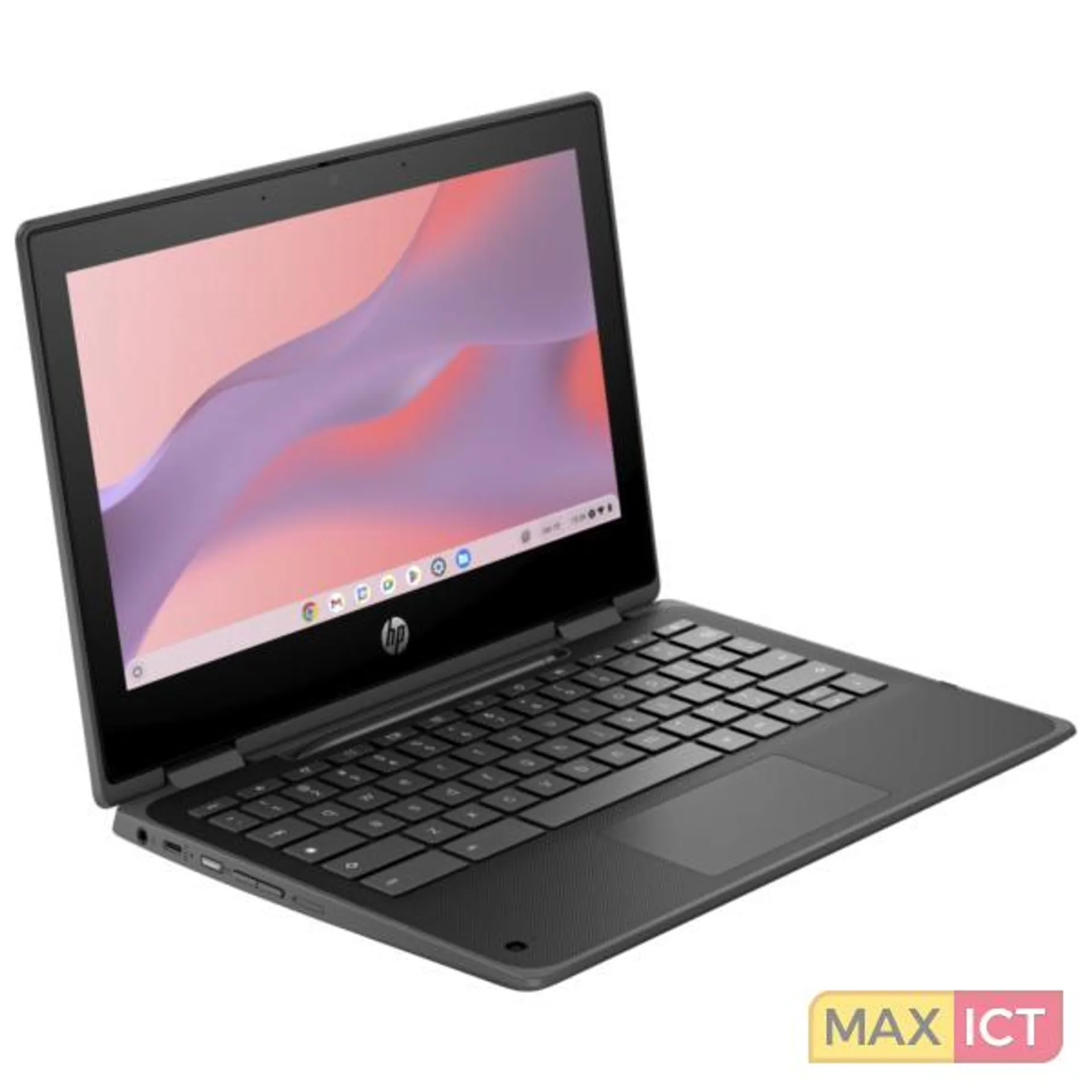 HP Fortis x360 G5 Intel® N N100 Chromebook 29,5 cm (11.6") Touchscreen HD 4 GB LPDDR5-SDRAM 32 GB eMMC Wi-Fi 6E (802.11ax) ChromeOS Zwart