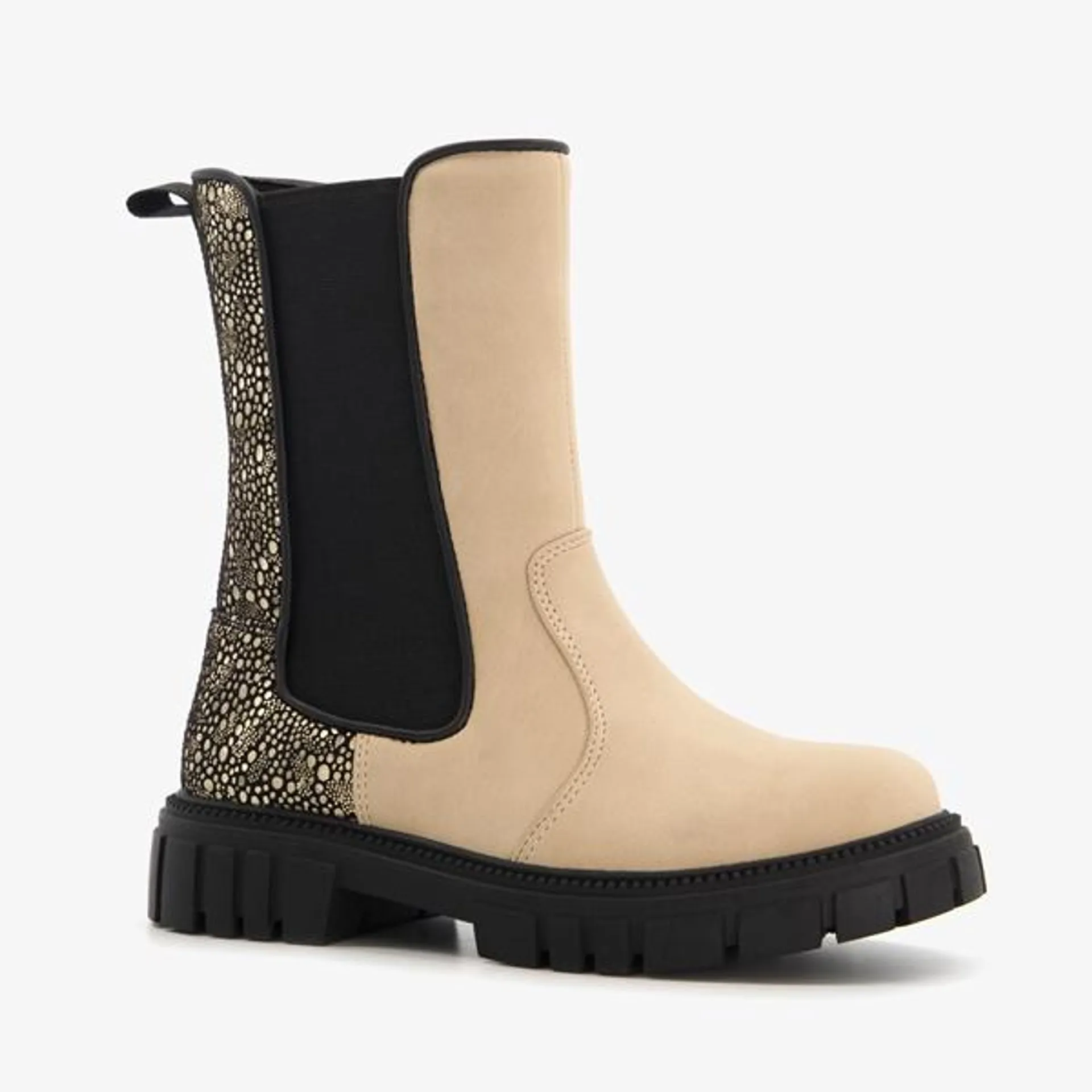 Blue Box meisjes Chelsea boots beige/zwart