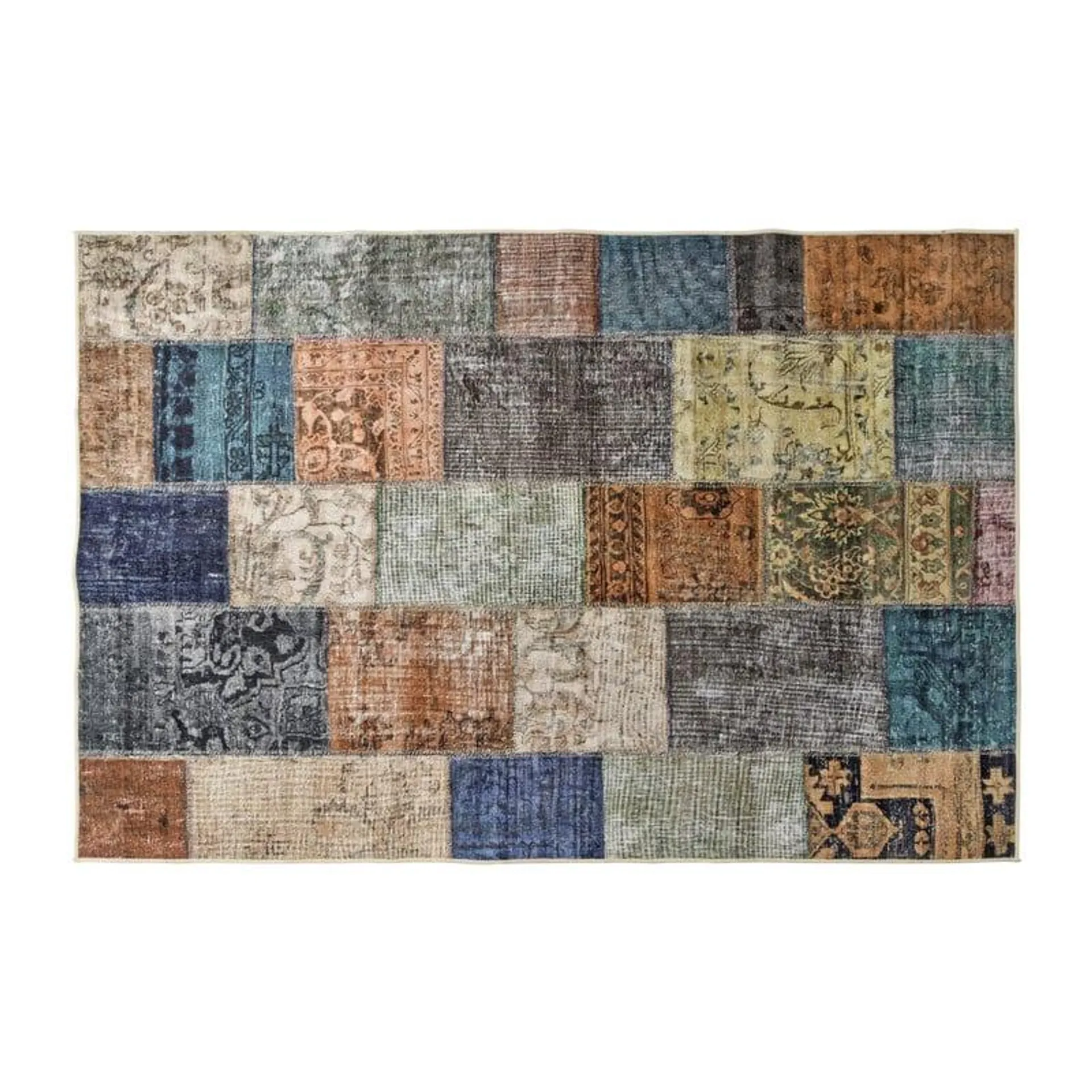 Vloerkleed patchwork - multikleur - 120x180 cm
