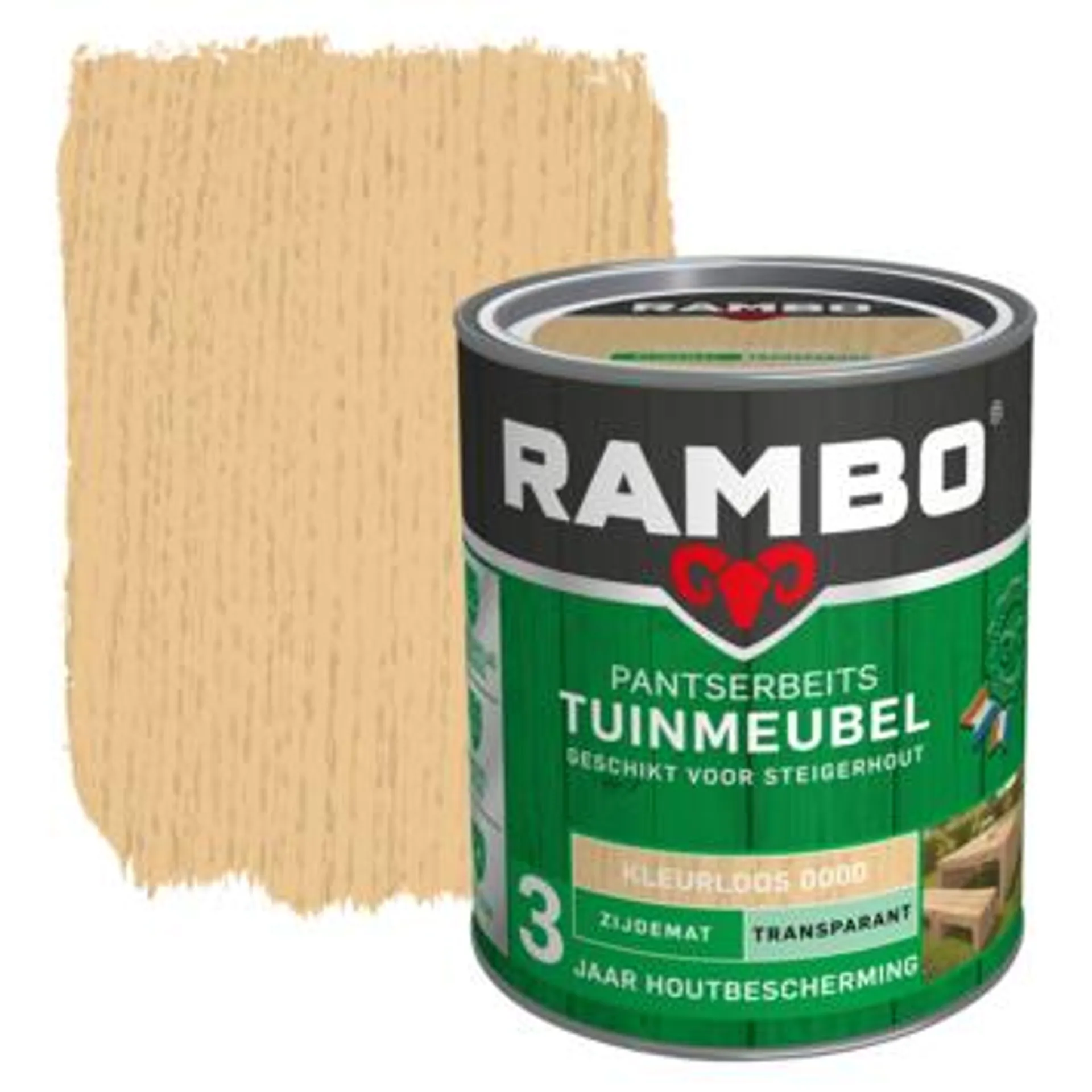 Rambo pantserbeits tuinmeubel transparant kleurloos zijdemat 750 ml