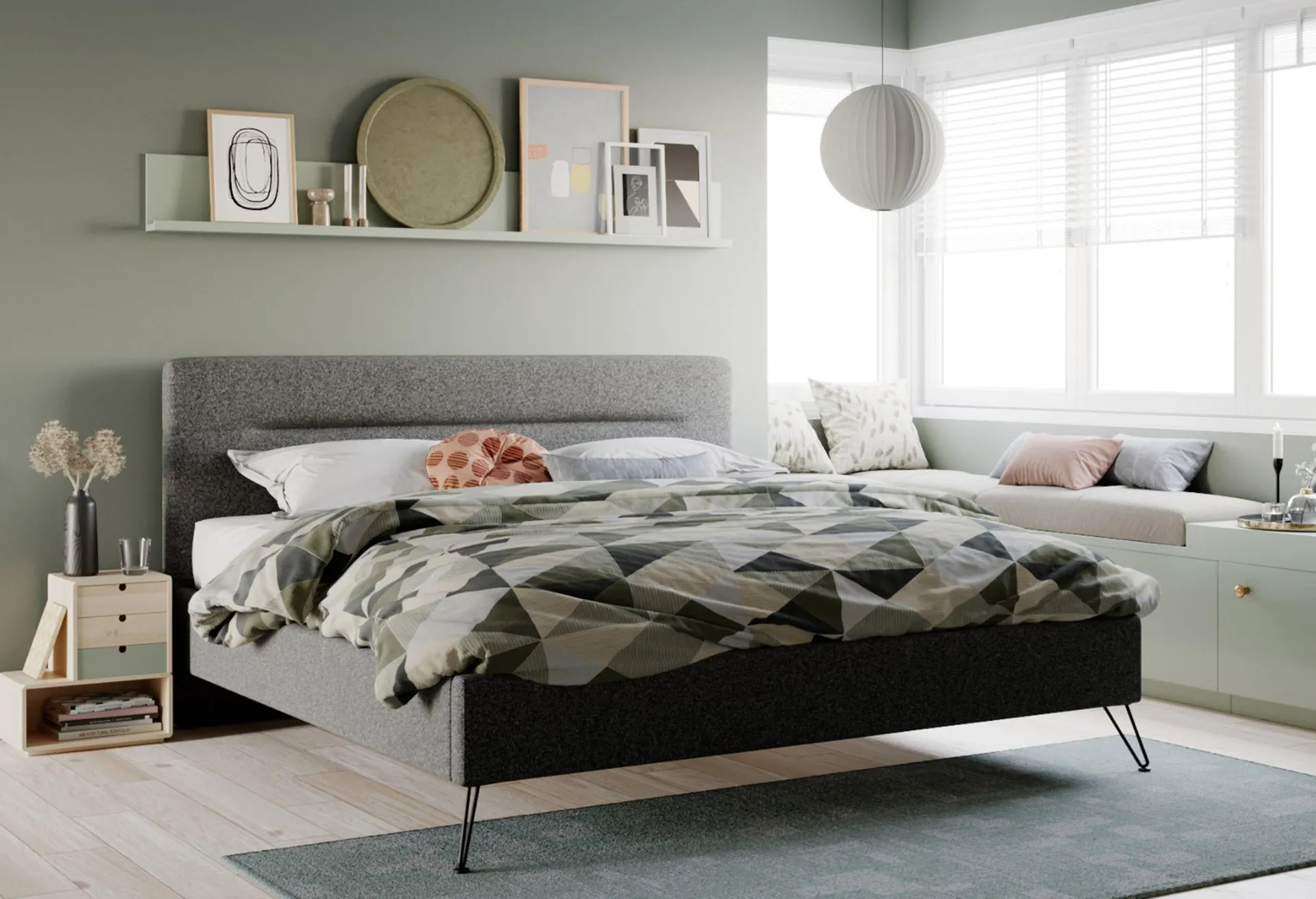 Gestoffeerd Bedframe Online-Only Dream Comet