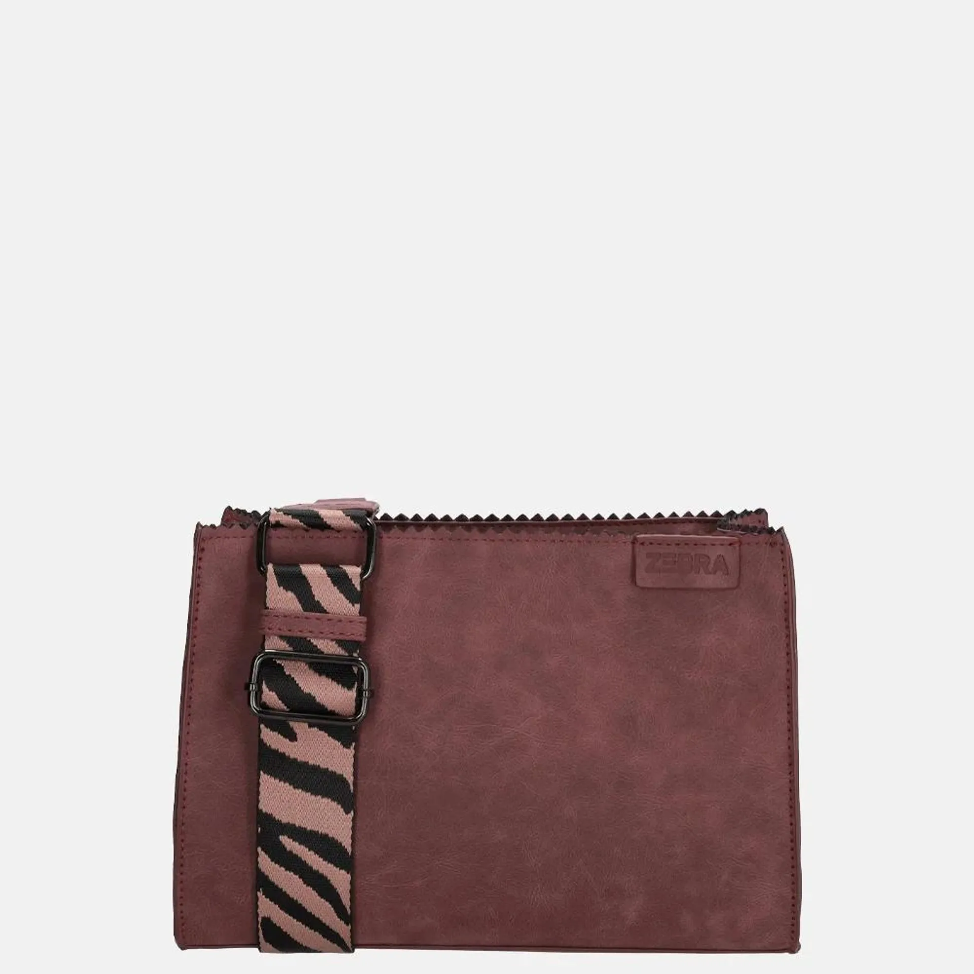 Zebra Trends crossbody tas bordeaux rood