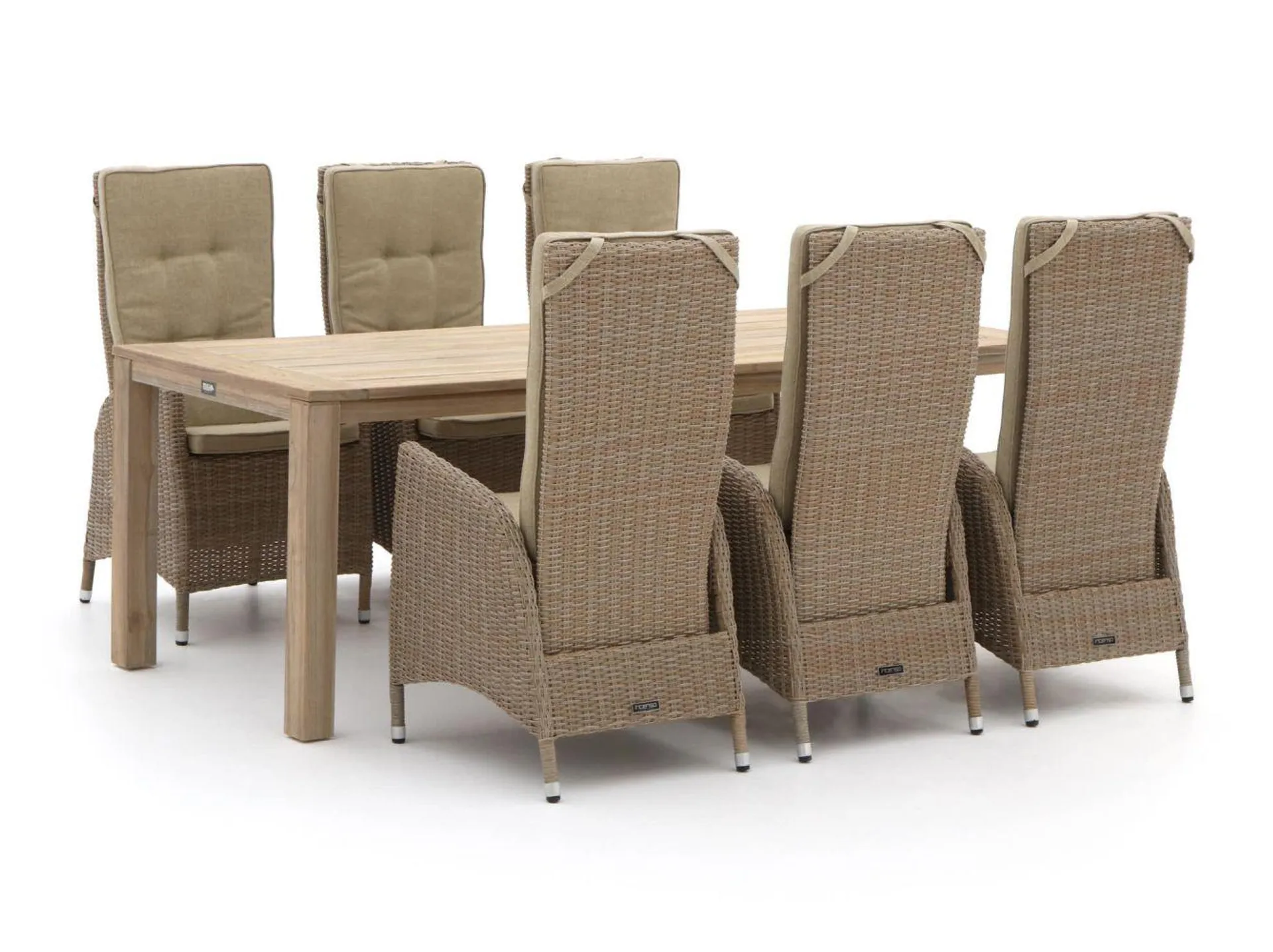 Intenso Fabrizi/ROUGH-S 220cm dining tuinset 7-delig verstelbaar