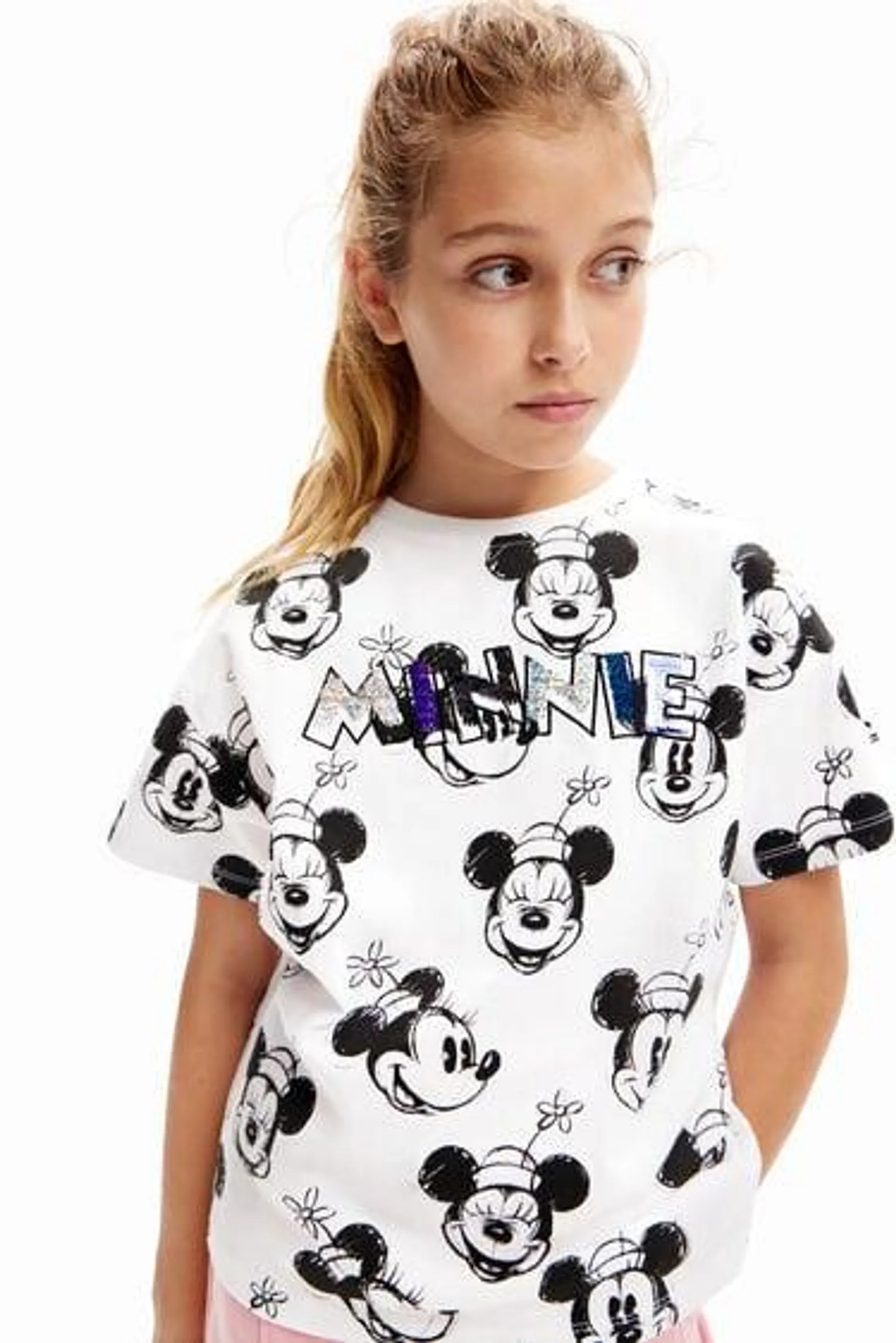 Reversible sequinned Minnie Mouse T-shirt