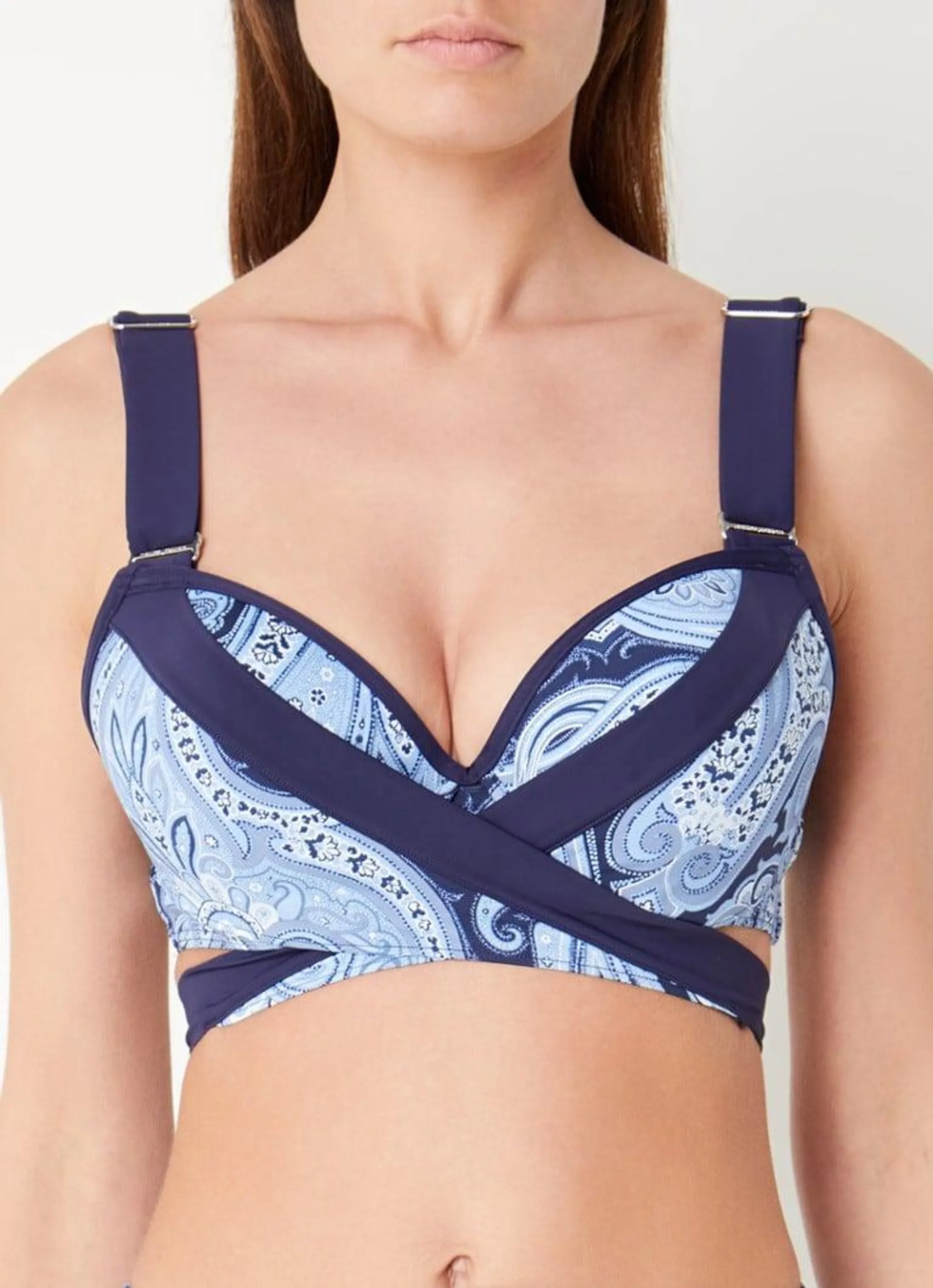 Cache Coeur push-up bikinitop met paisley dessin