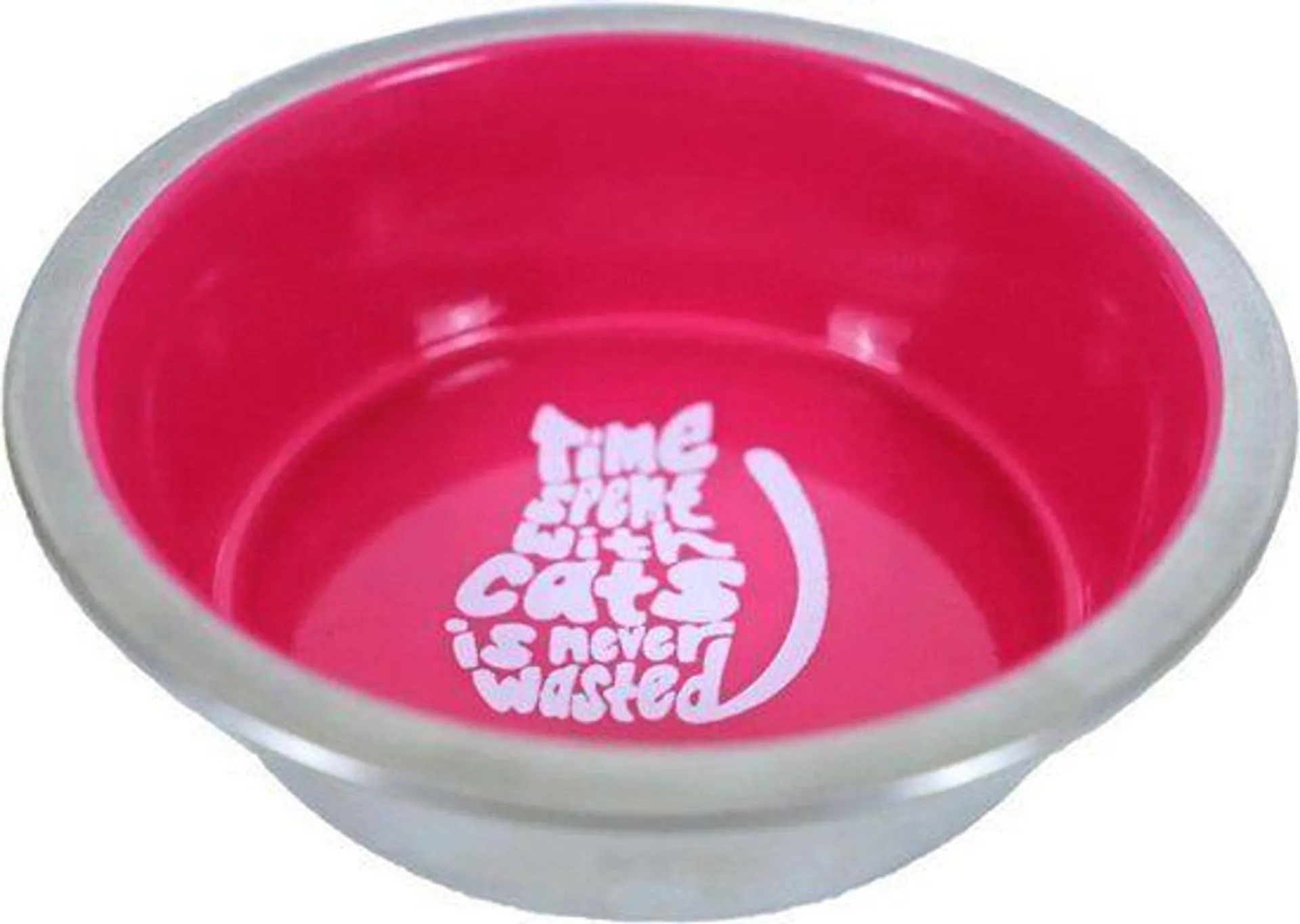 BOON Eetbak kat rvs melamine 11cm roze