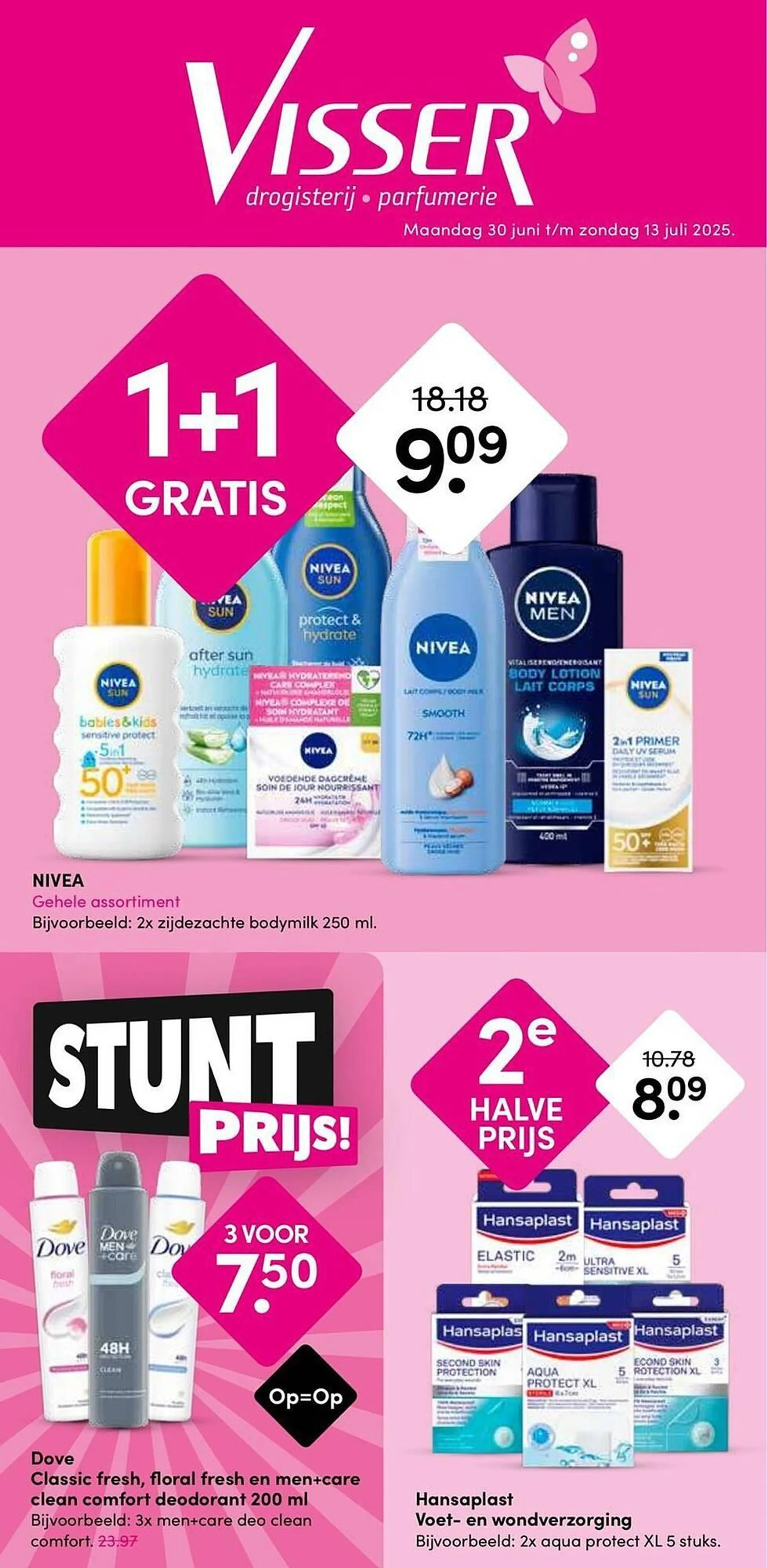 Drogisterij Visser folder van 30 juni tot 13 juli 2025 - Folder pagina 1
