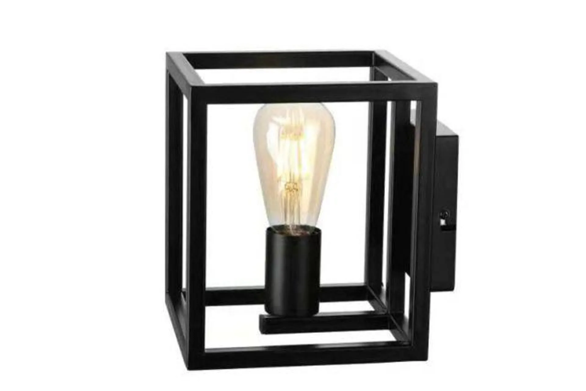 Wandlamp Tiamo zwart staal 18x18 cm