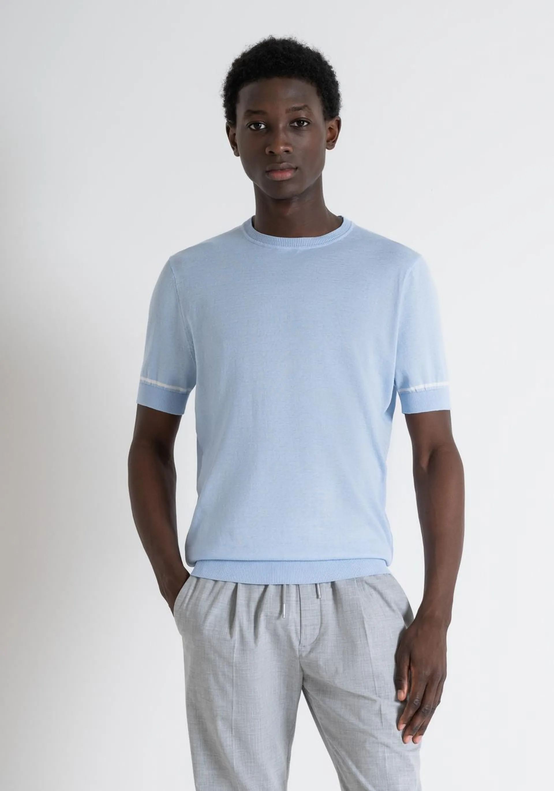 REGULAR FIT KNIT IN MERCERIZED COTTON