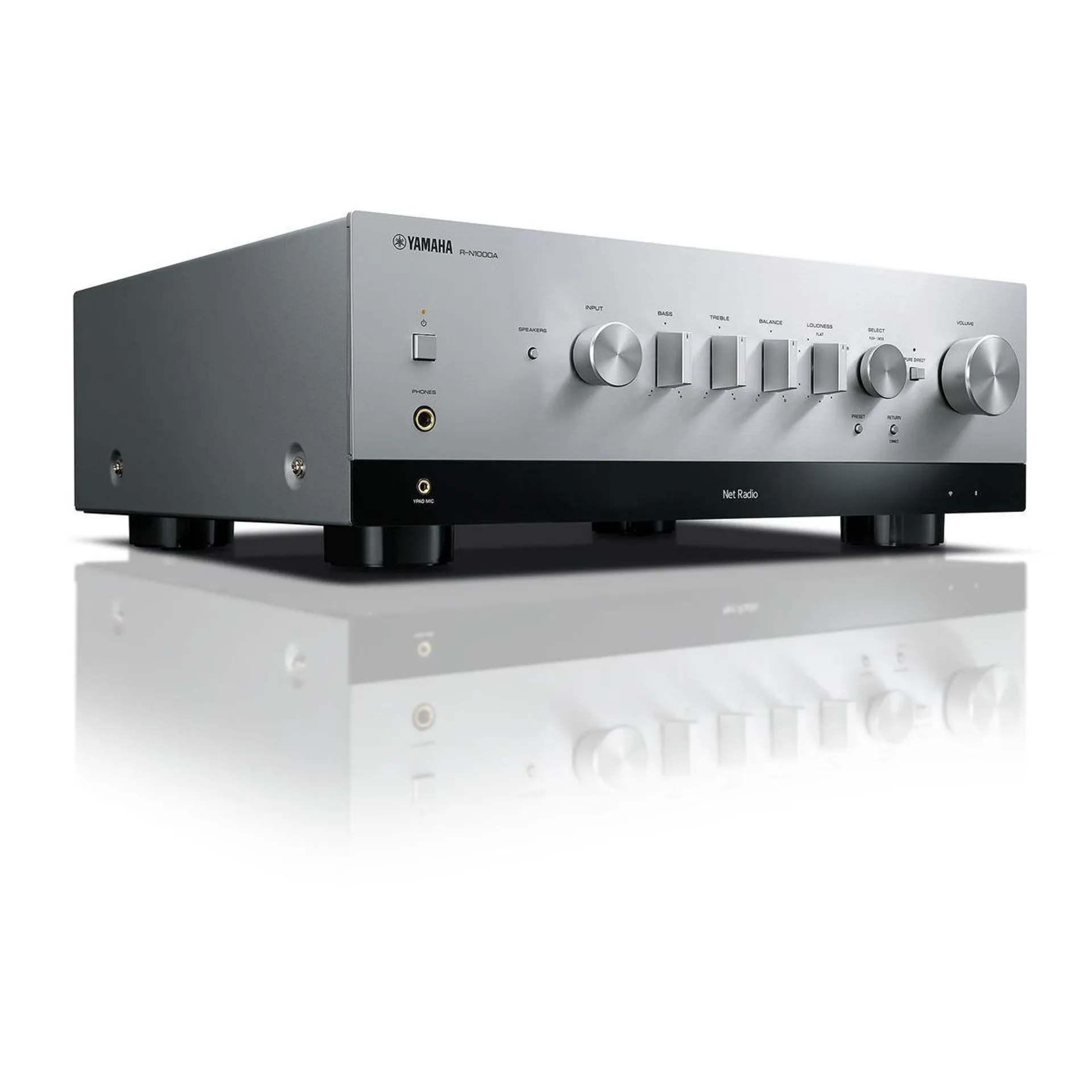 Yamaha R-N1000A ZILVER Netwerk receiver met MusicCast met 150,= cashback via Yamaha