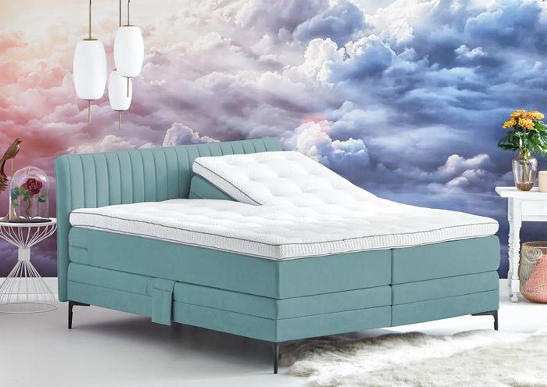 Cinderella Elektrische Boxspring Desire Wave Compleet - Groen