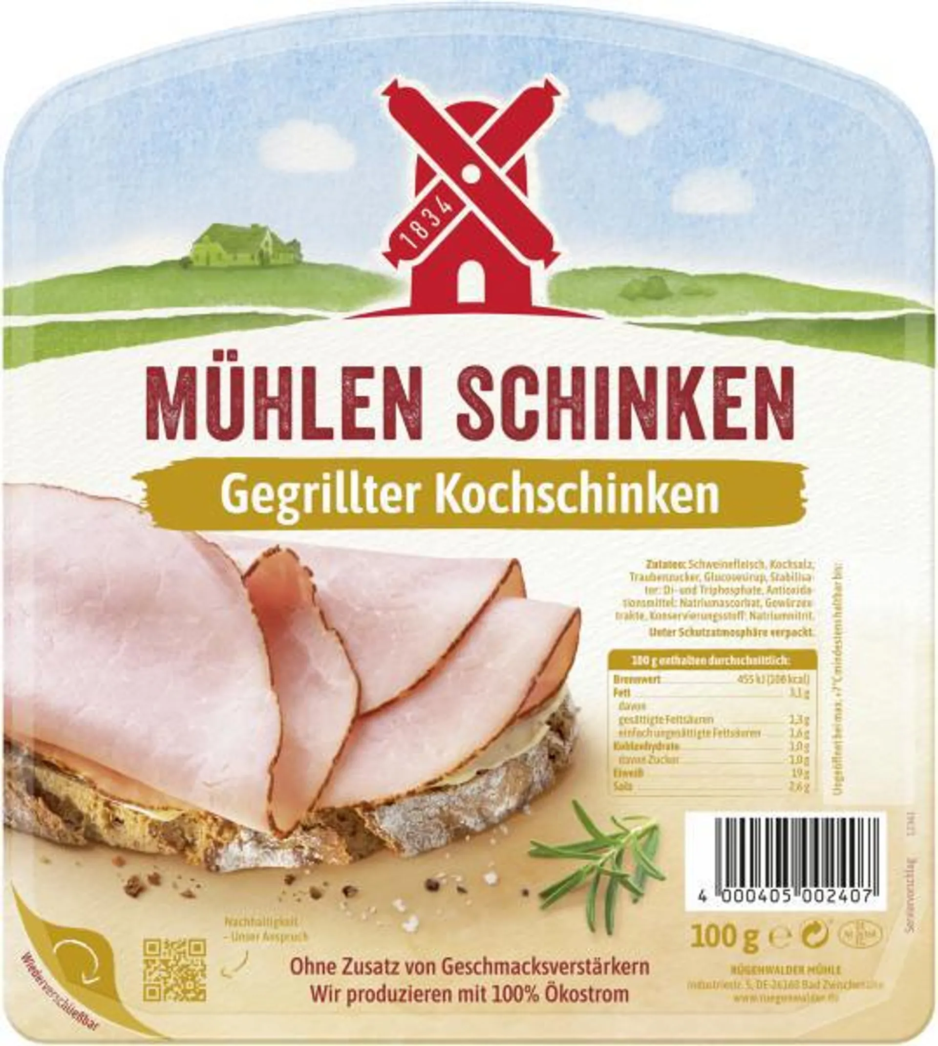 Rügenwalder Mühle Mühlen Schinken gegrillter Kochschinken