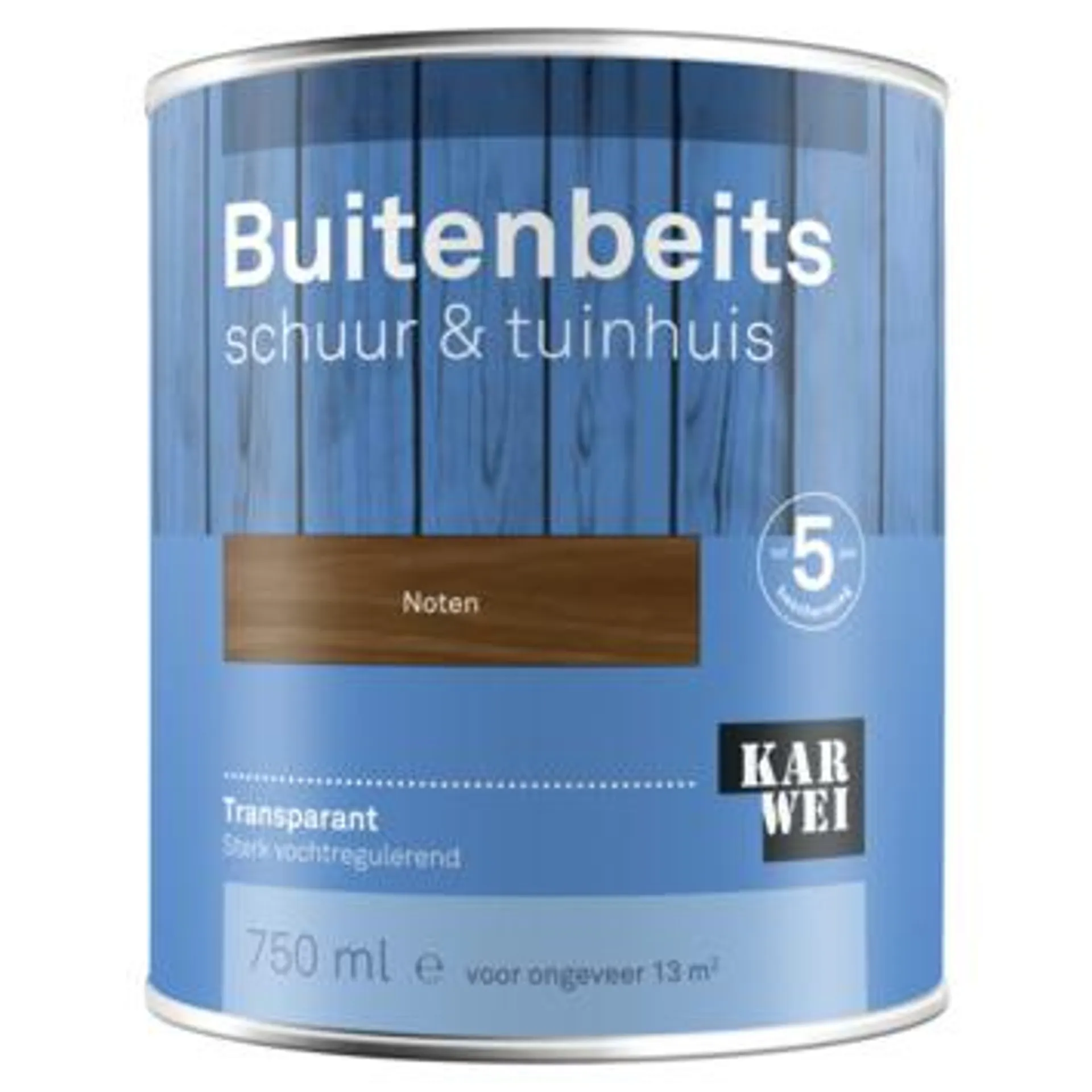 KARWEI buitenbeits schuur & tuinhuis transparant noten 750 ml