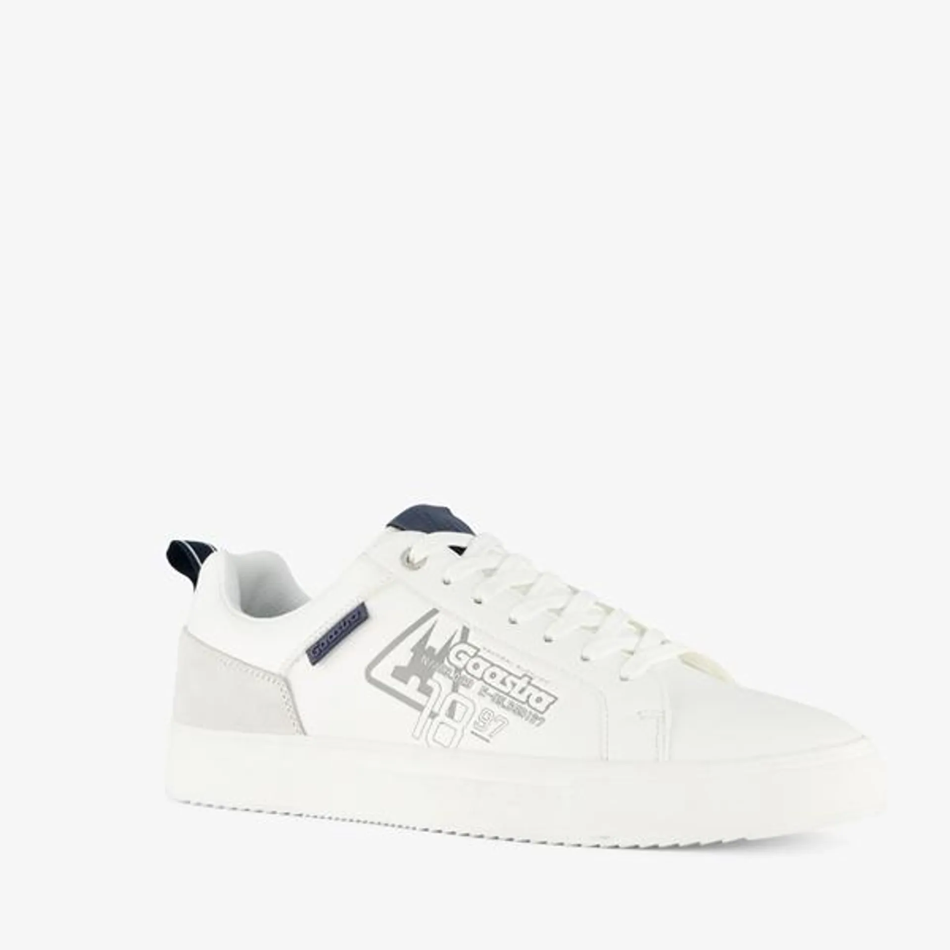 Witte Gaastra sneakers voor heren. Het buitenwerk is gemaakt van imitatiele...