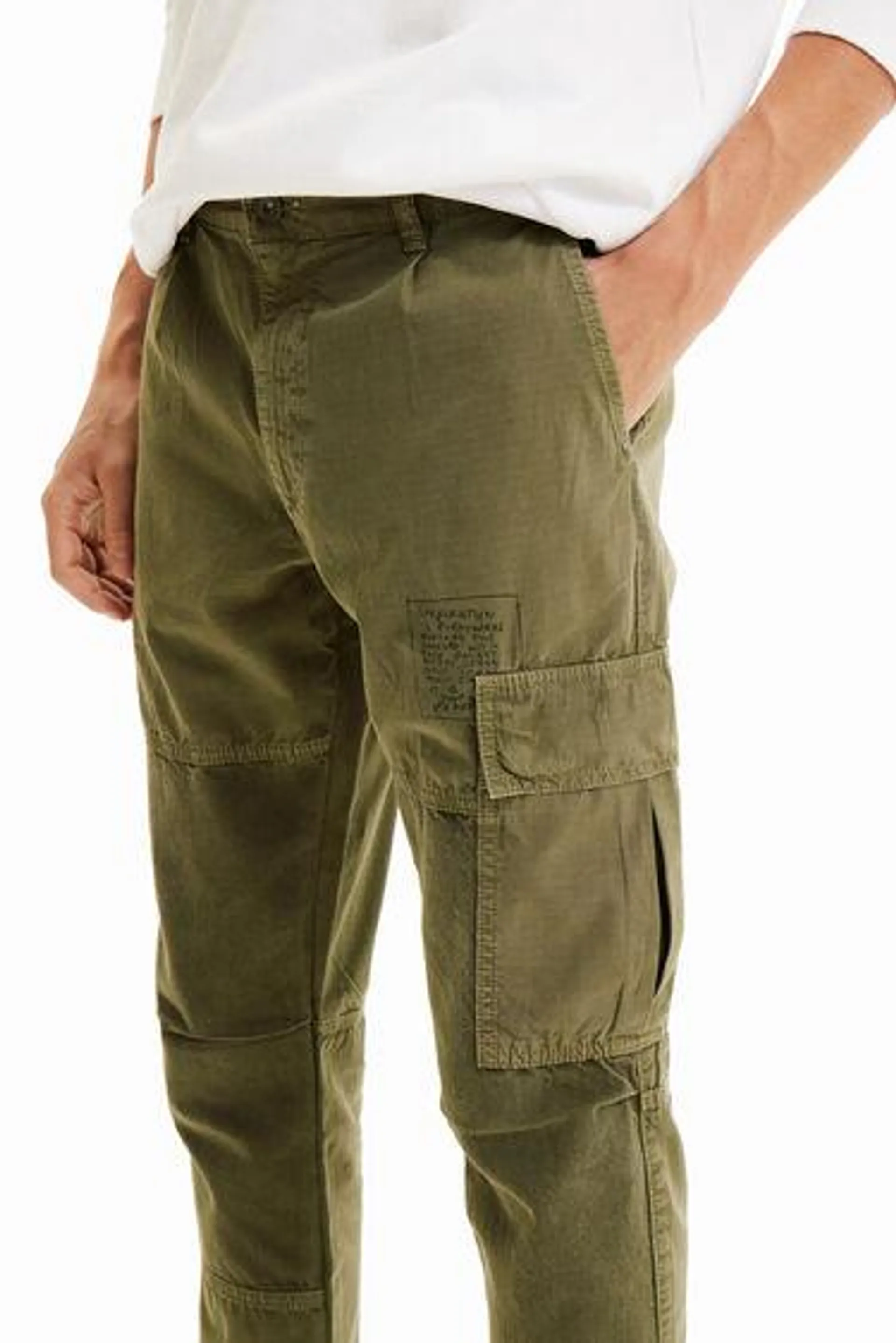 Patchwork cargo trousers