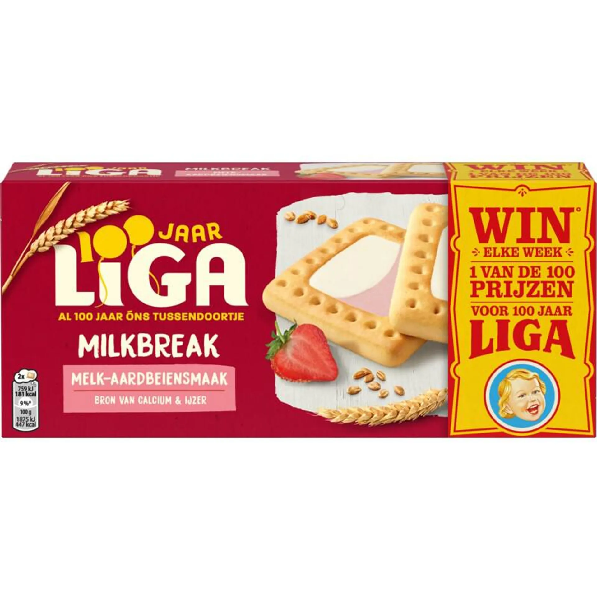 Liga Milkbreak melk aardbeiensmaak