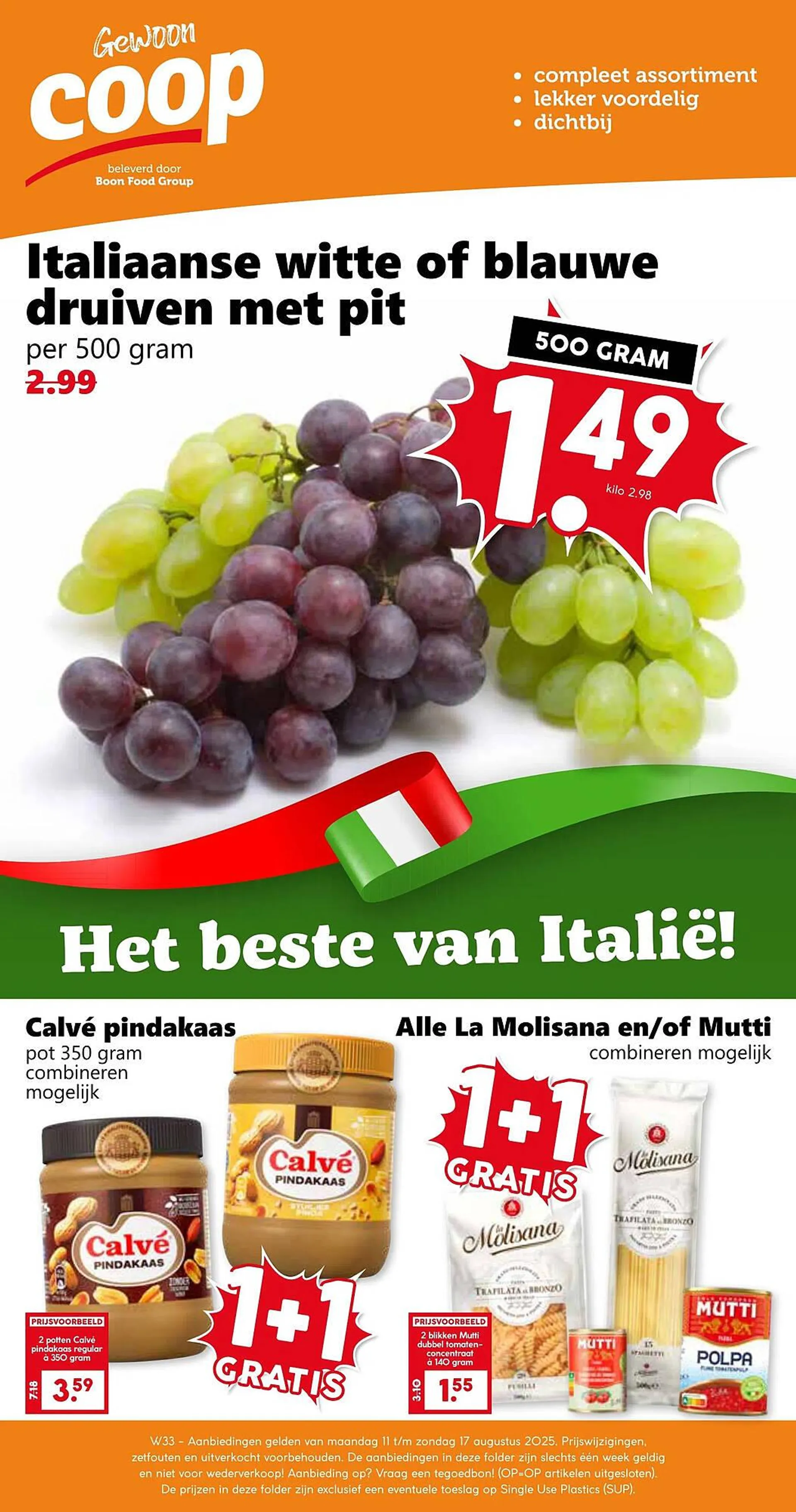 Coop folder van 11 augustus tot 17 augustus 2025 - Folder pagina 1